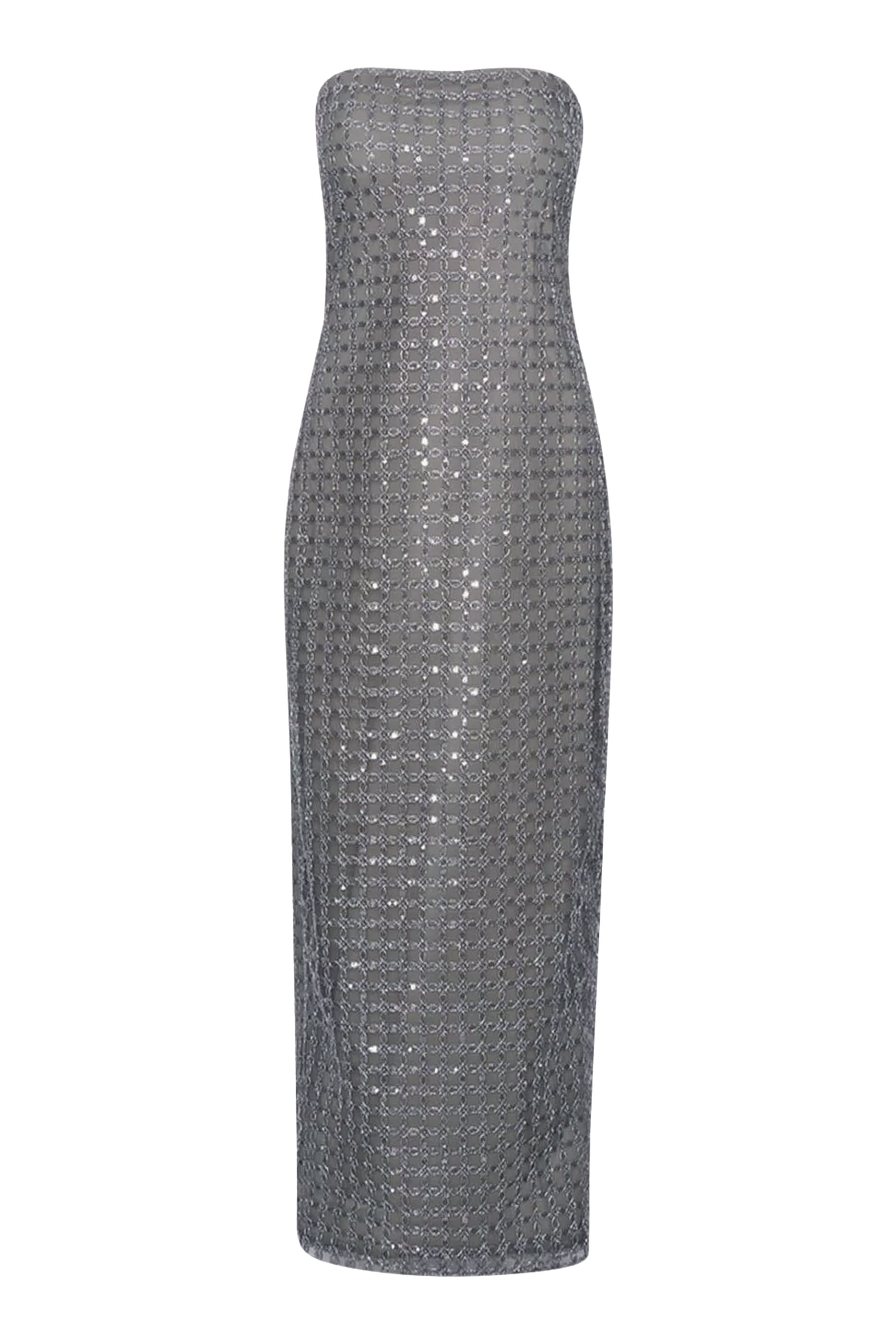  Beaded Maxi Tube Dress