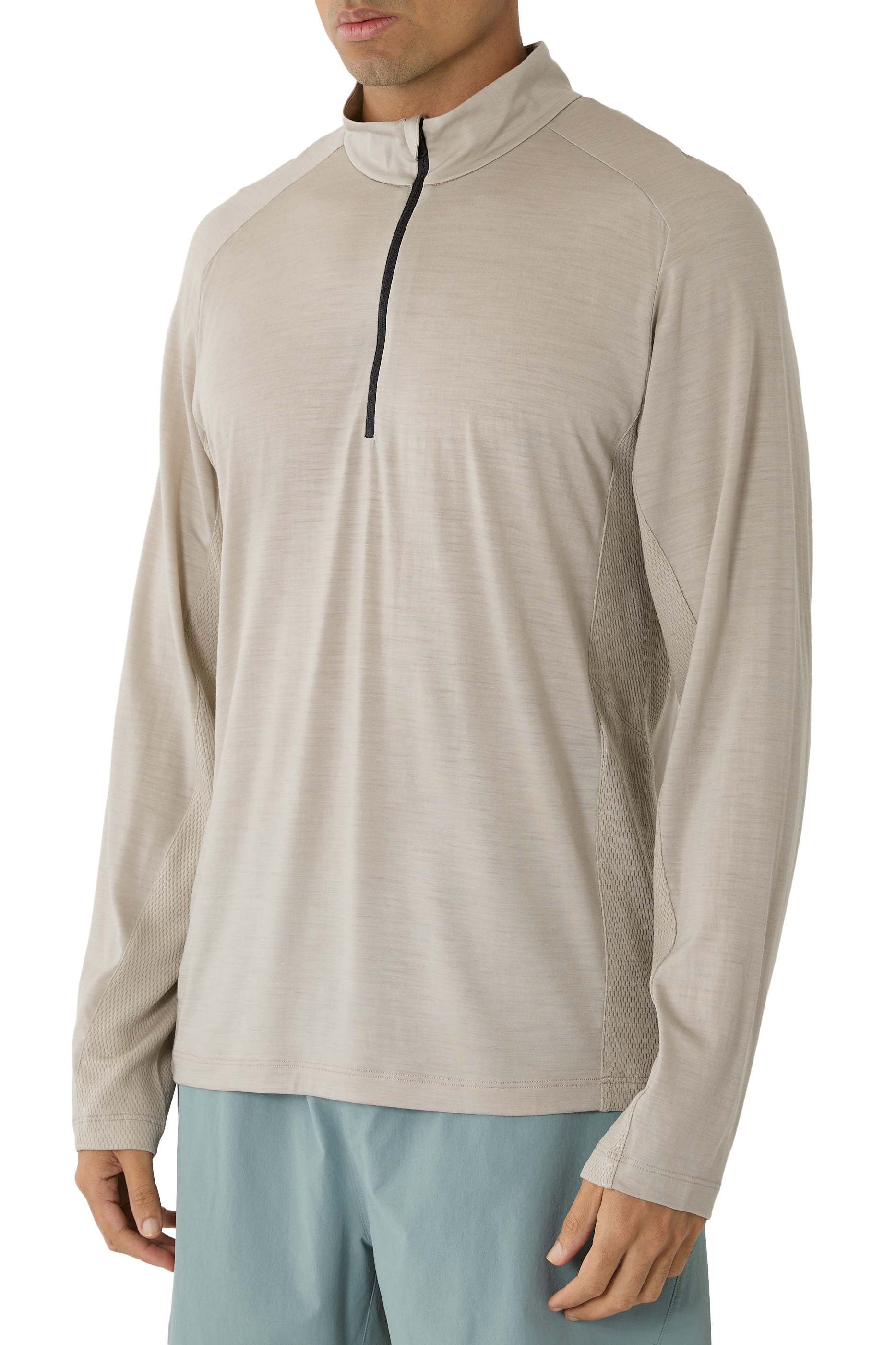 Half-Zip Long Sleeves T-Shirt