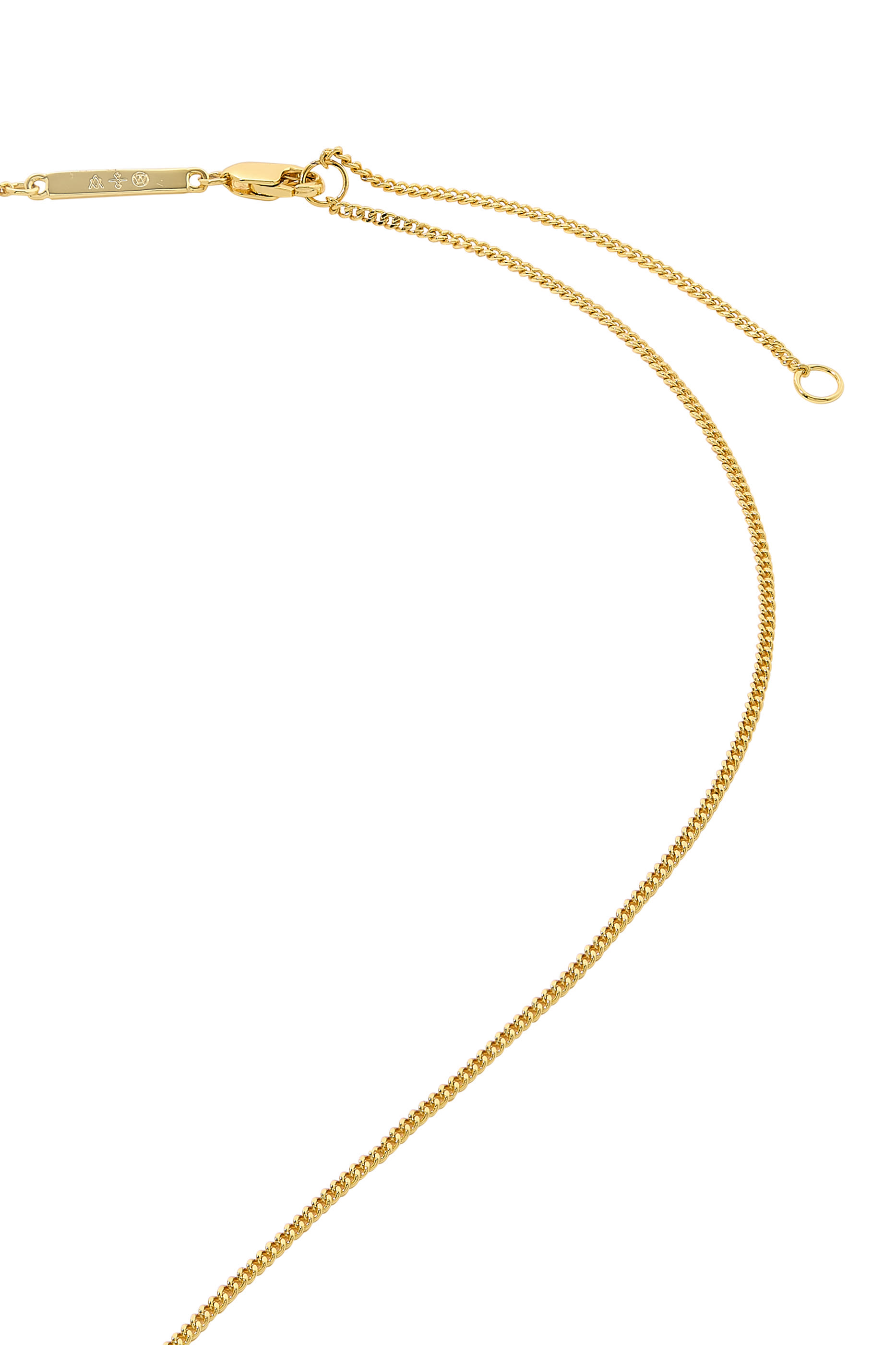 Asterales Solitaire Necklace, 14k Gold Plated Brass & Cubic Zirconia