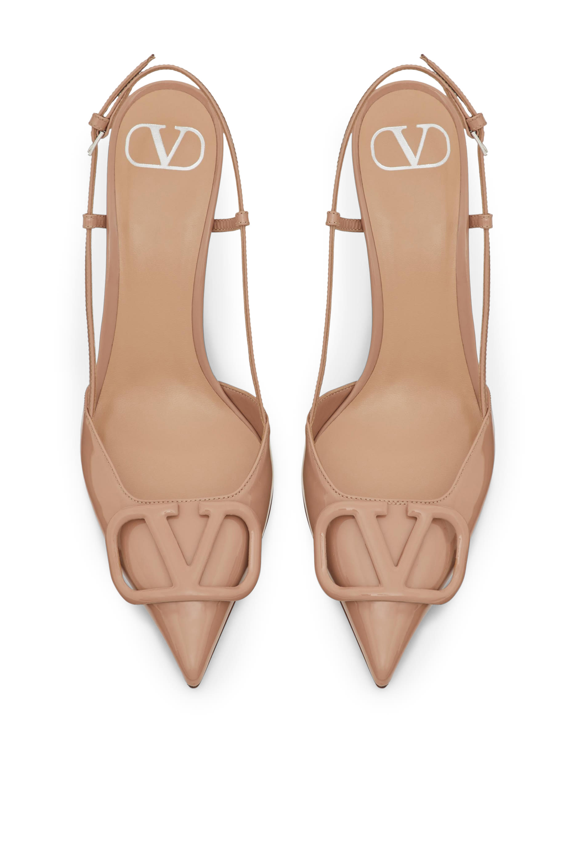  V Logo Slingback Pumps