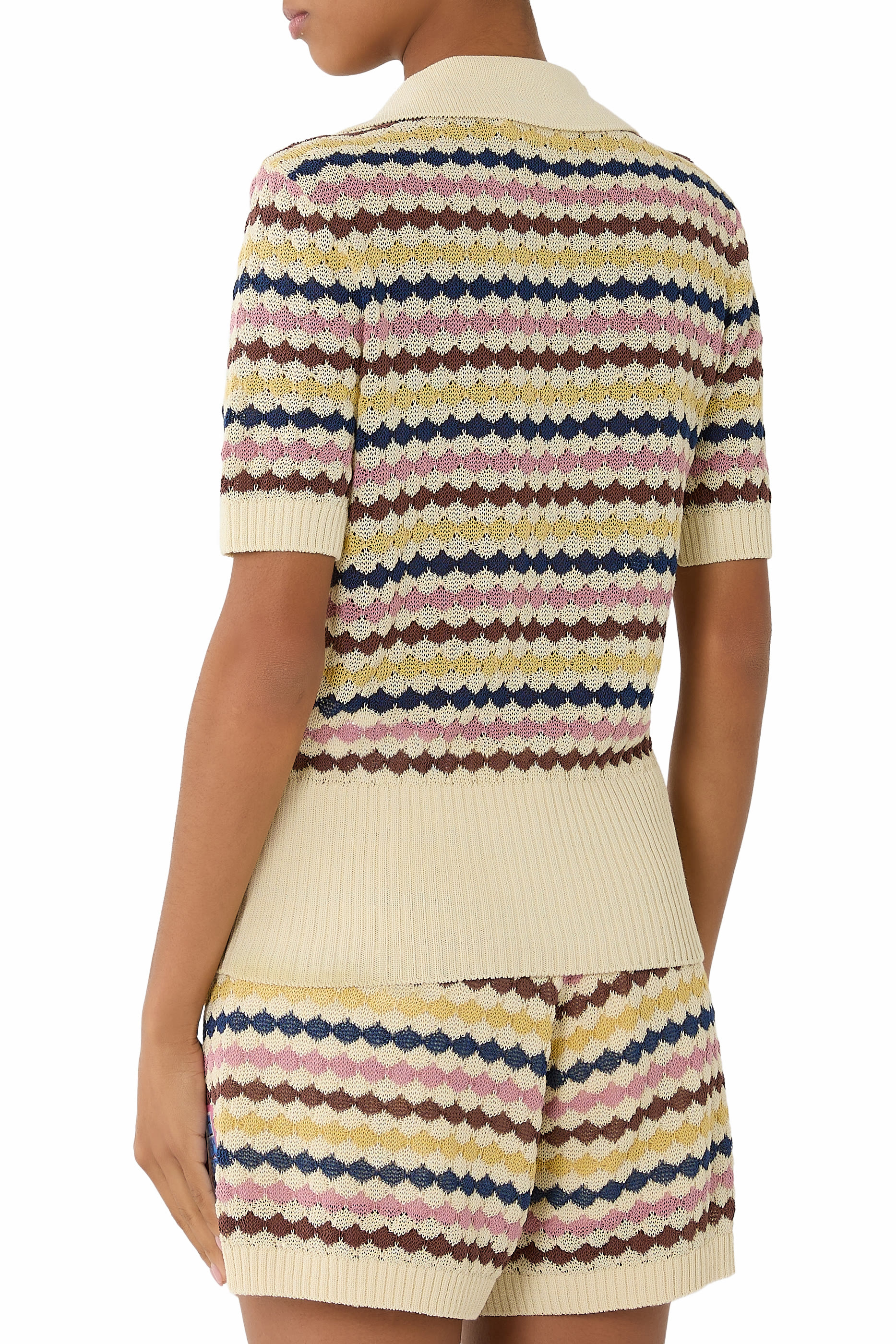 Awaken Scallop Knit Polo