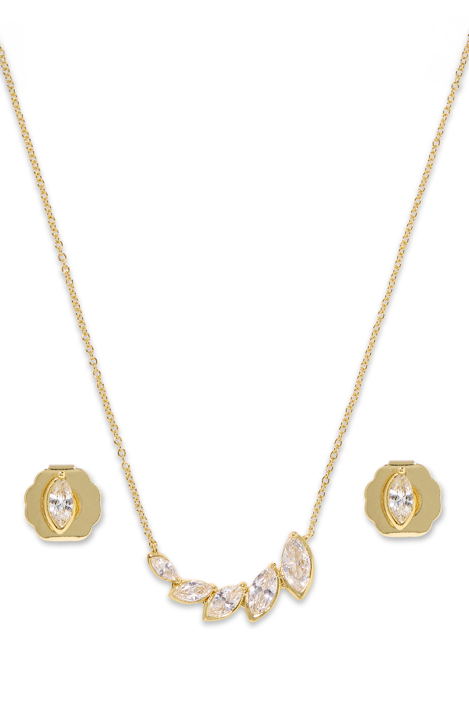 Pear CZ Necklace Jewelry Set