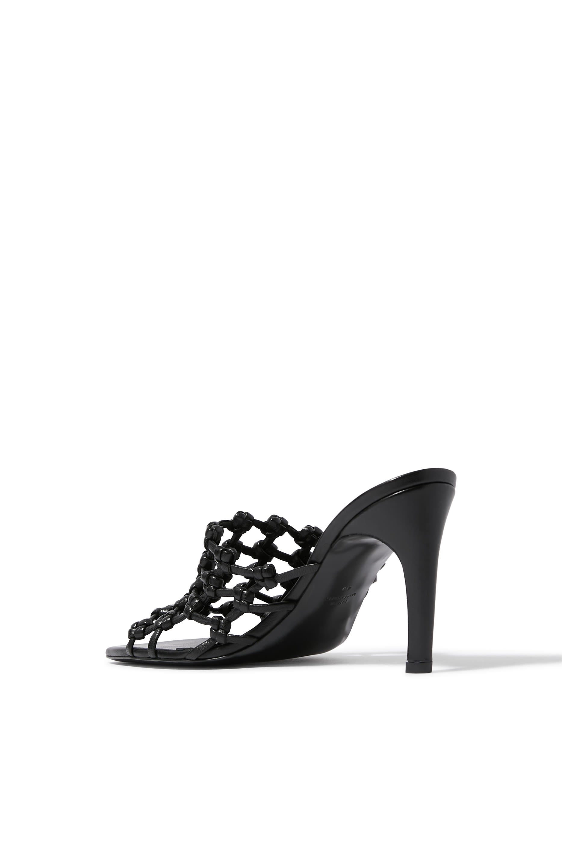 Braided-Leather 85 Bandeau Mules 