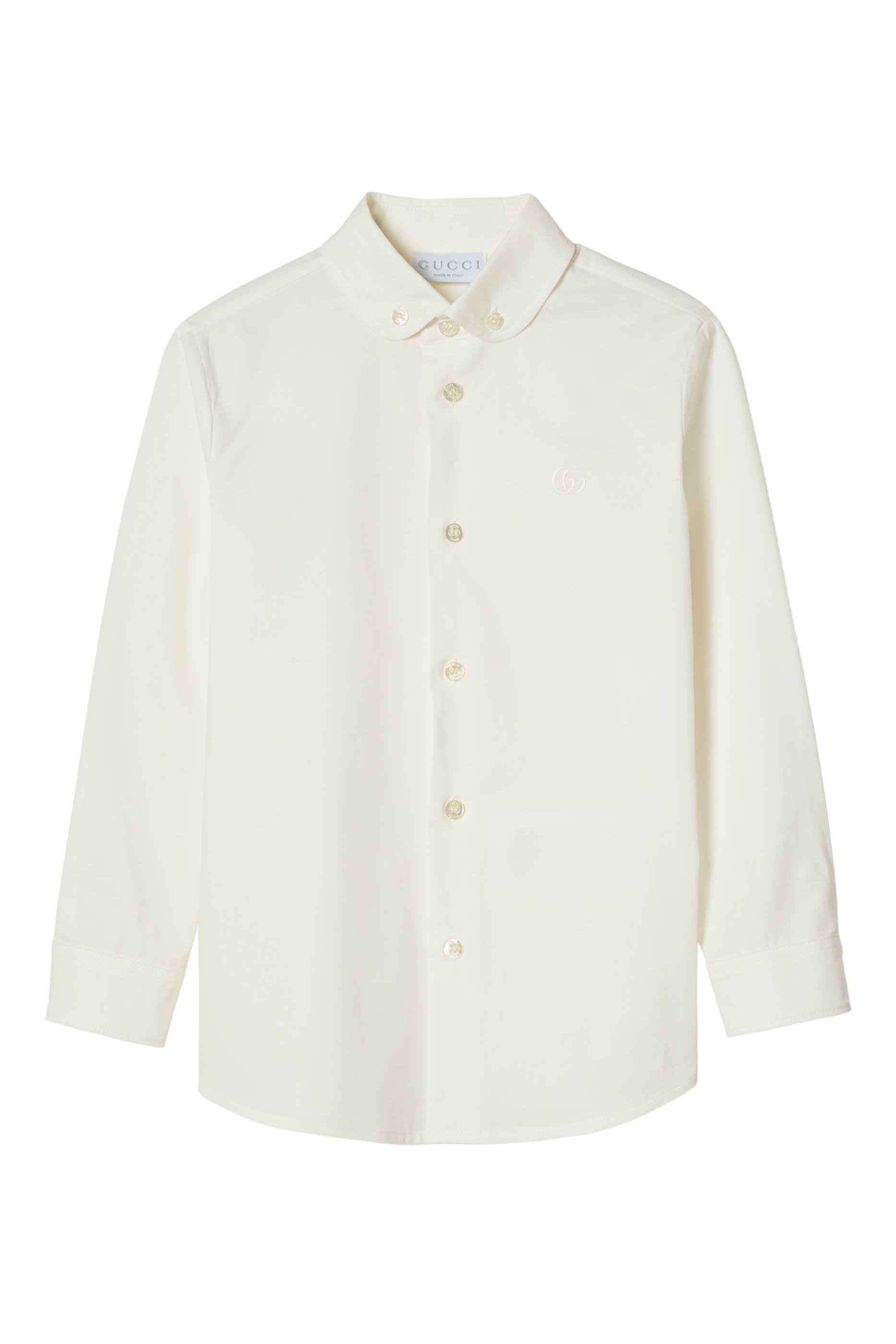 Kids Logo Embroidered Cotton Shirt