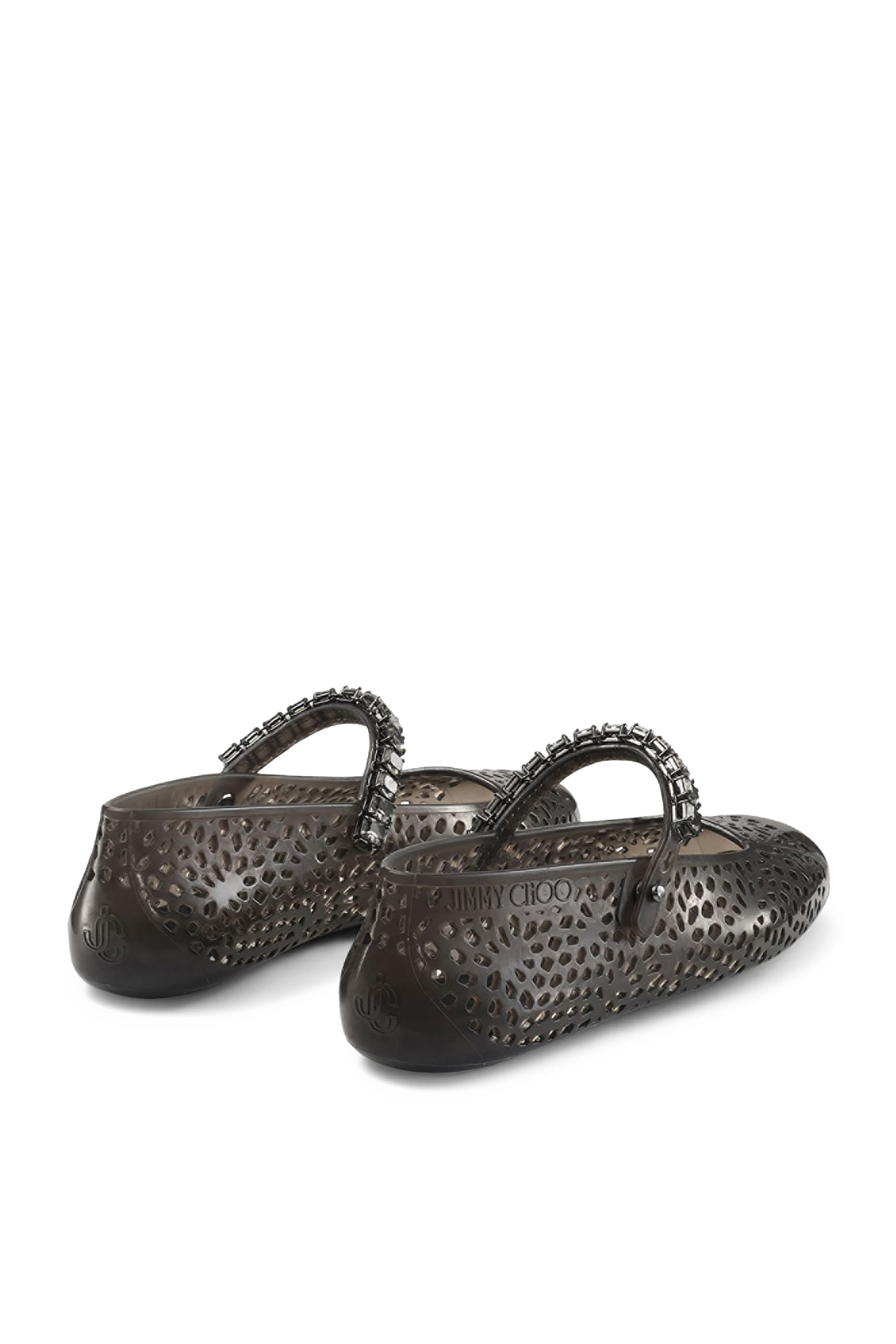 Jelly Ballerina Flats with Crystal Embellishment