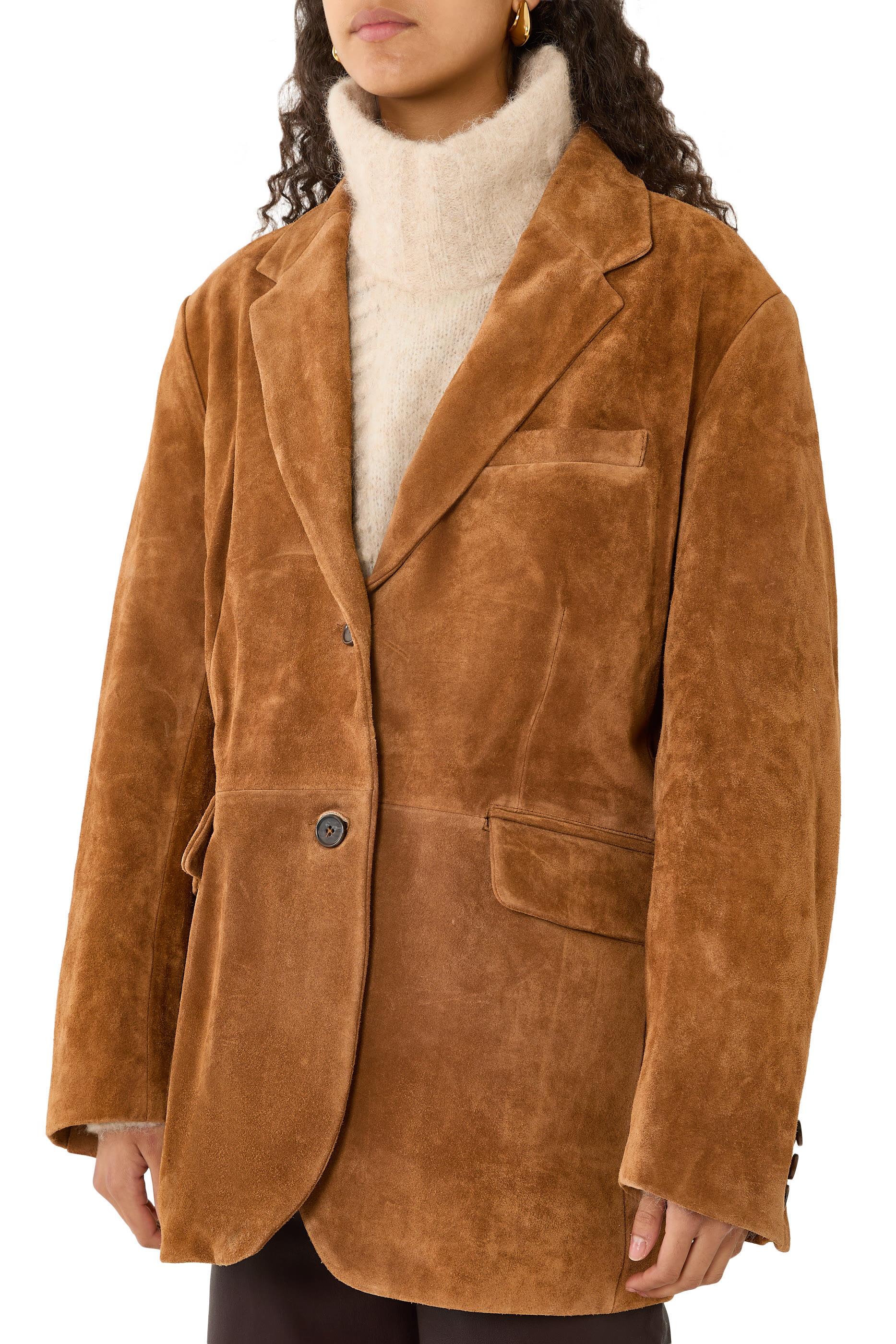  Benny Gritty Suede Oversized Blazer 