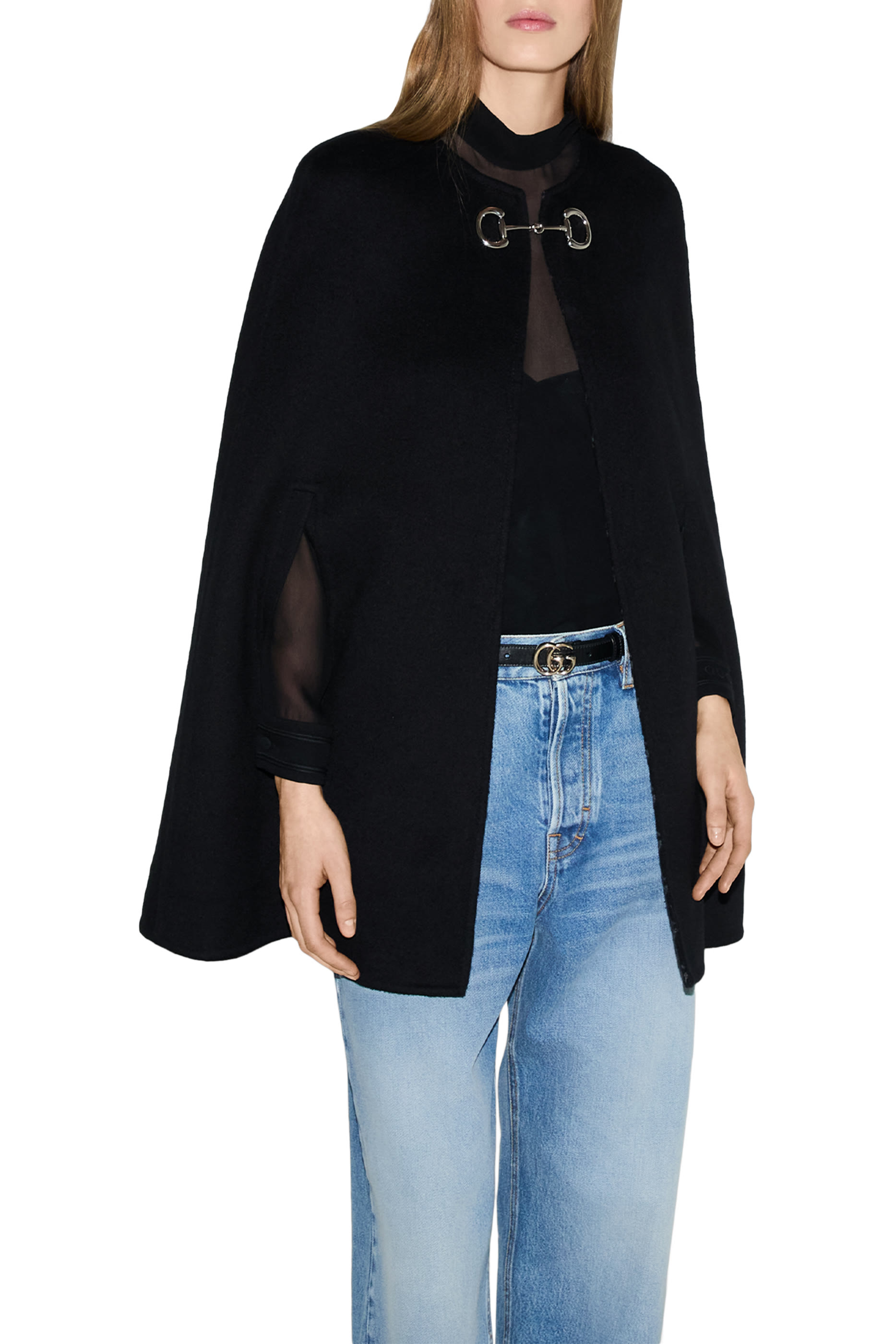 Wool and Silk Horsebit Cape