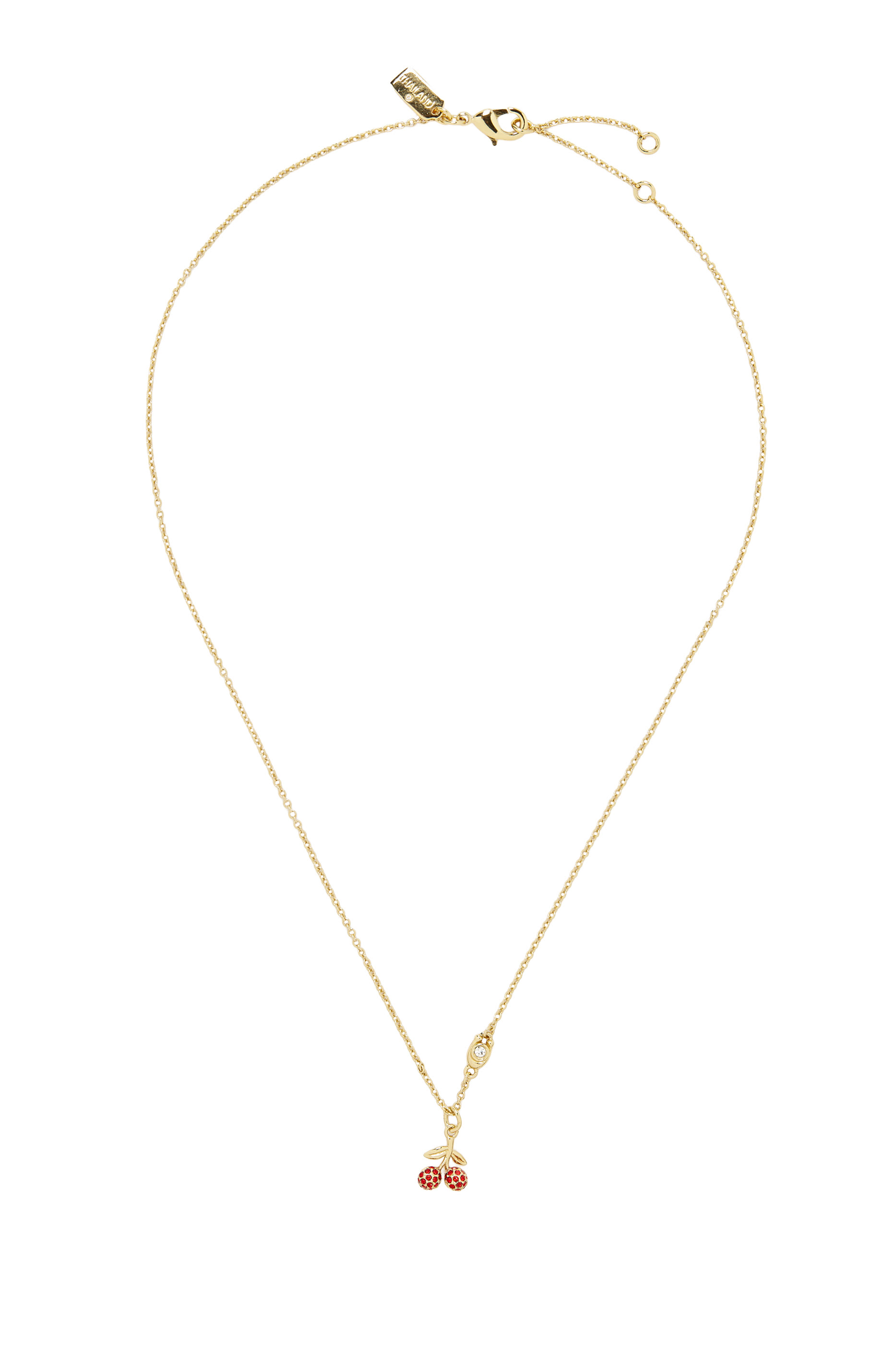 Pav&eacute; Cherry Pendant Necklace