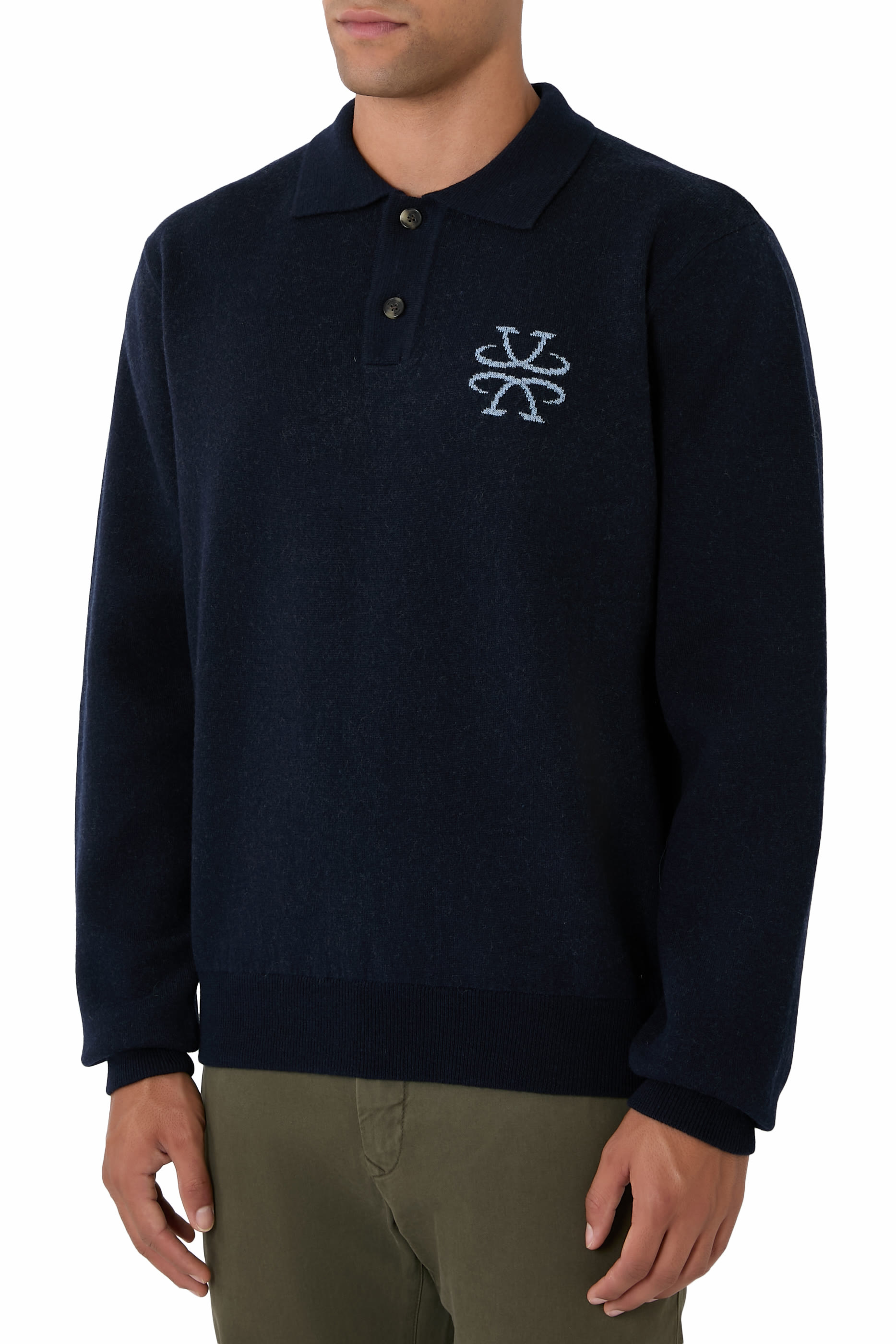 Logo Polo Knitted Top