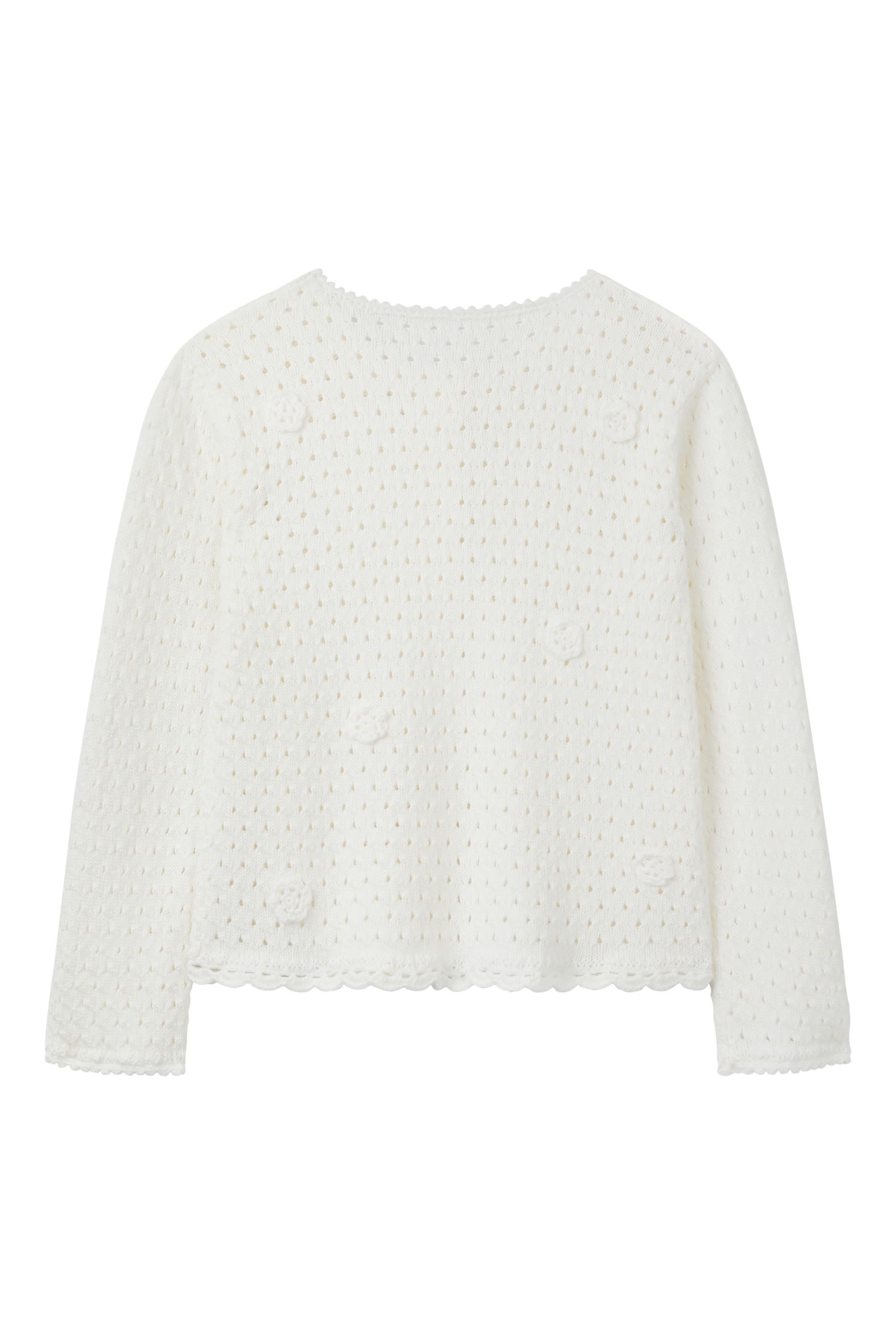 Kids Crochet Flower Cardigan Organic Cotton