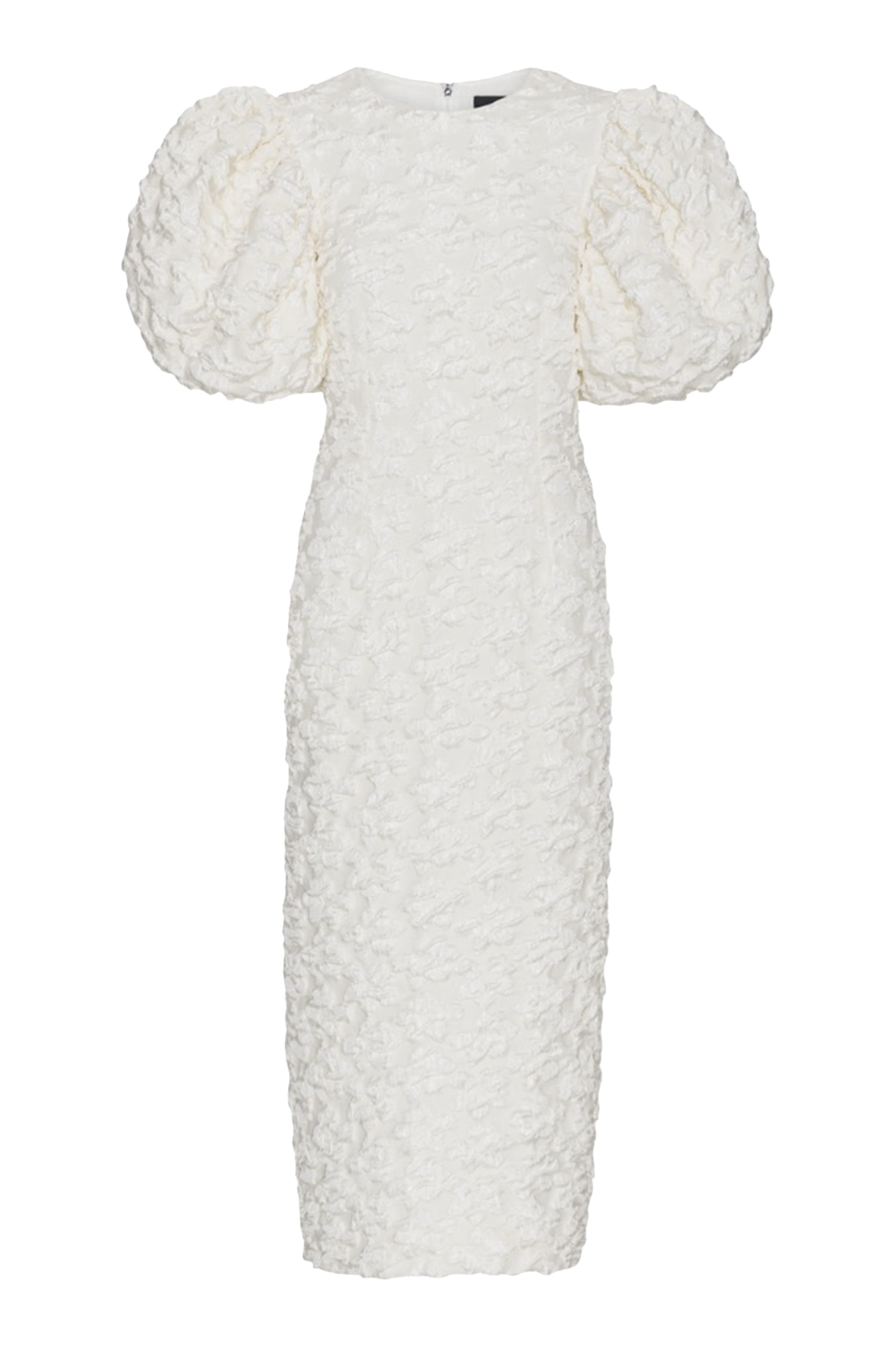 Jacquard Midi Puffy Dress 