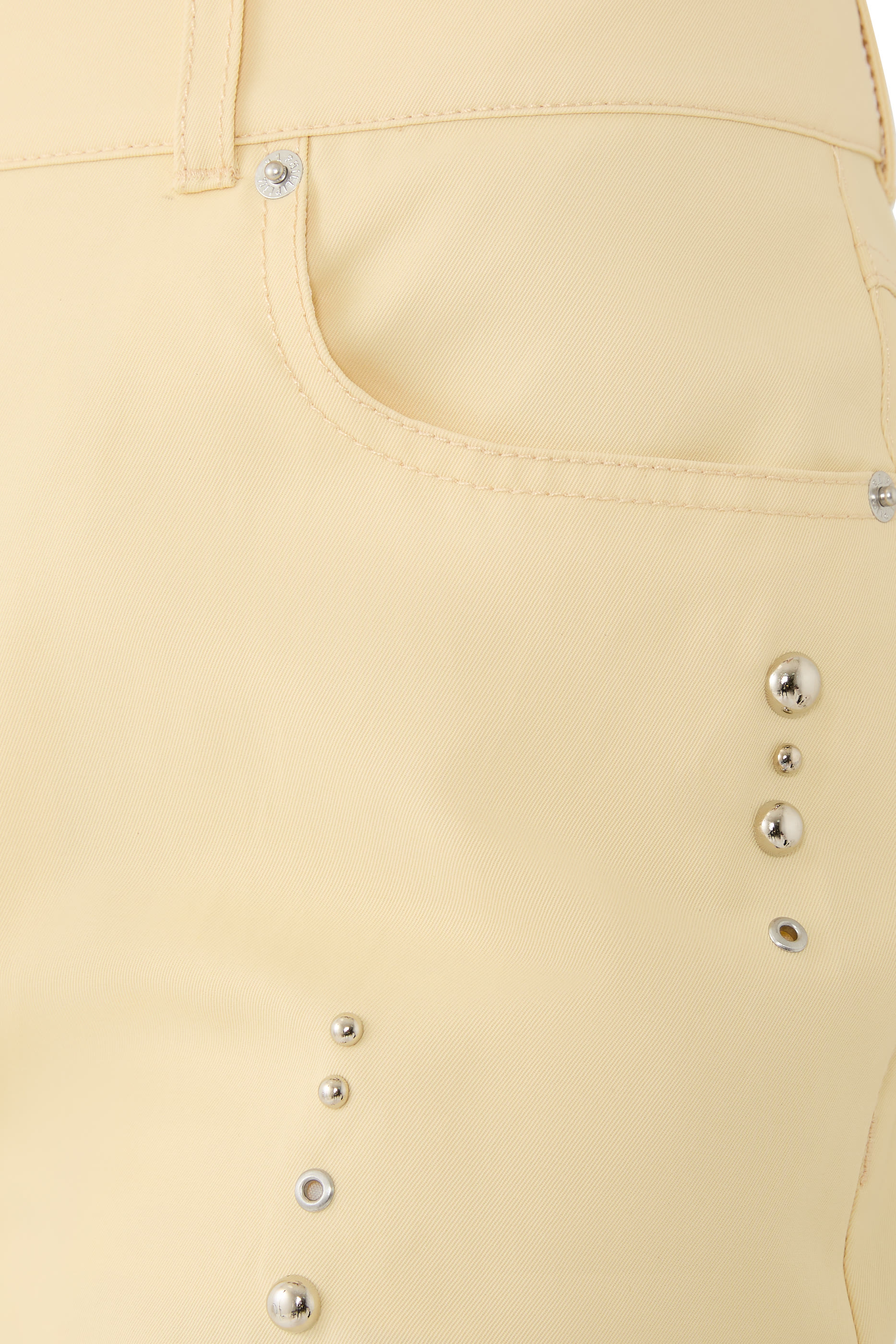 Stud Embellished Wide-Leg Pants