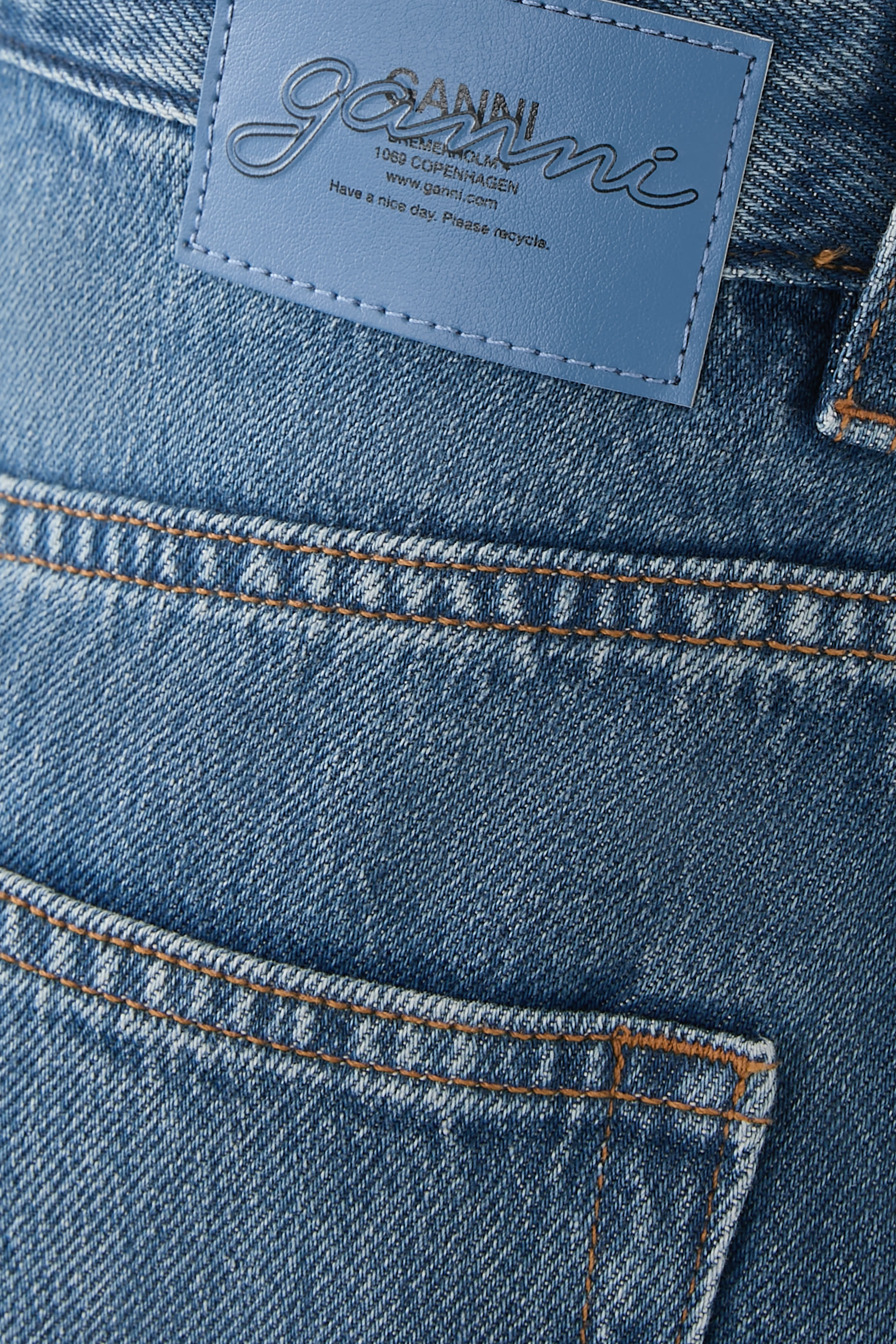 Soft Rigid Denim Long Skirt