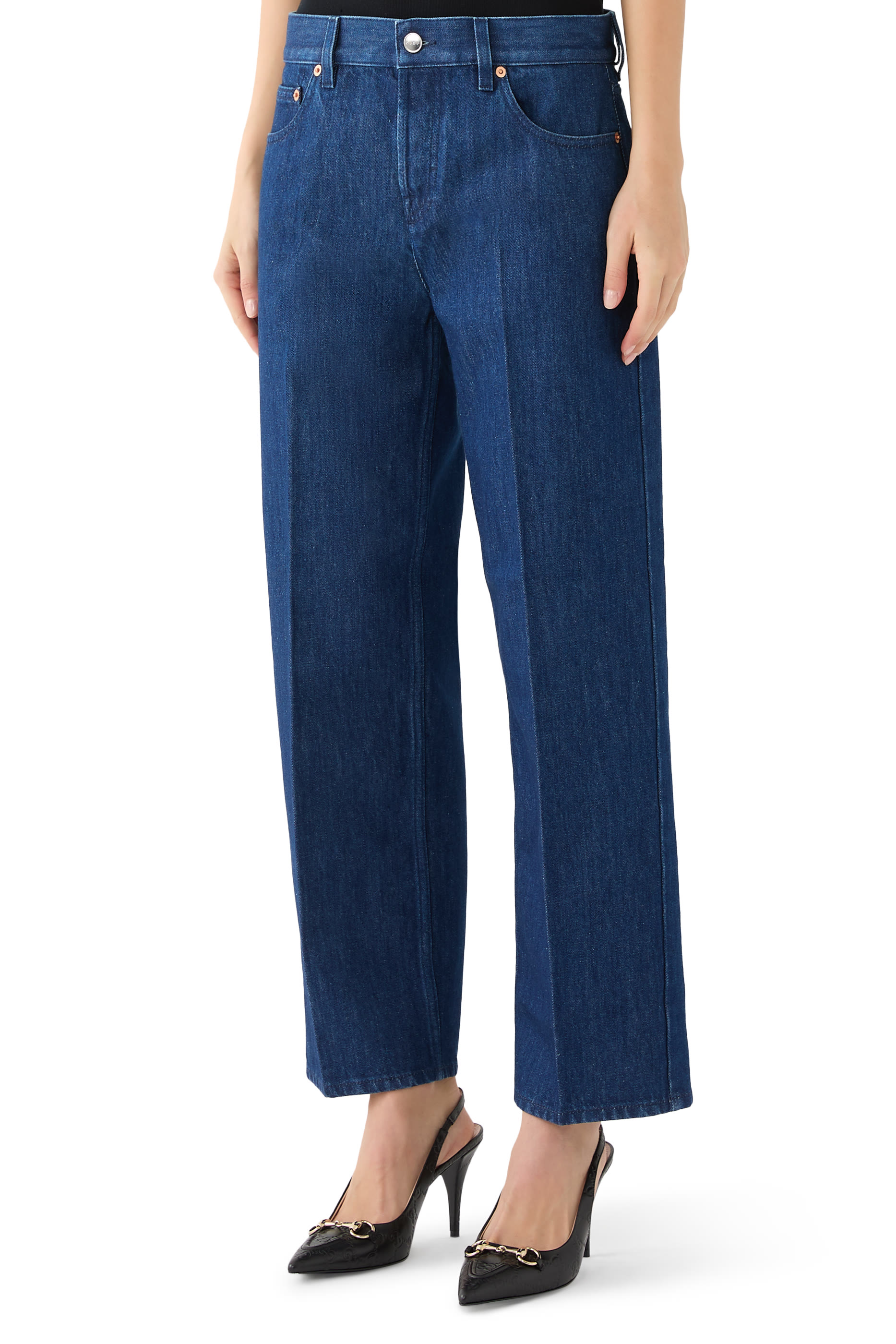 Logo Label Denim Pants