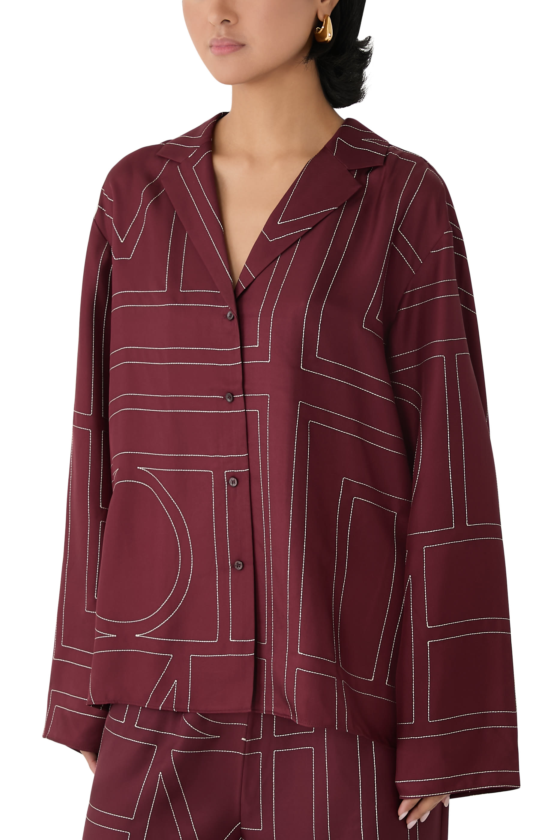  Monogram Silk PJ Top 