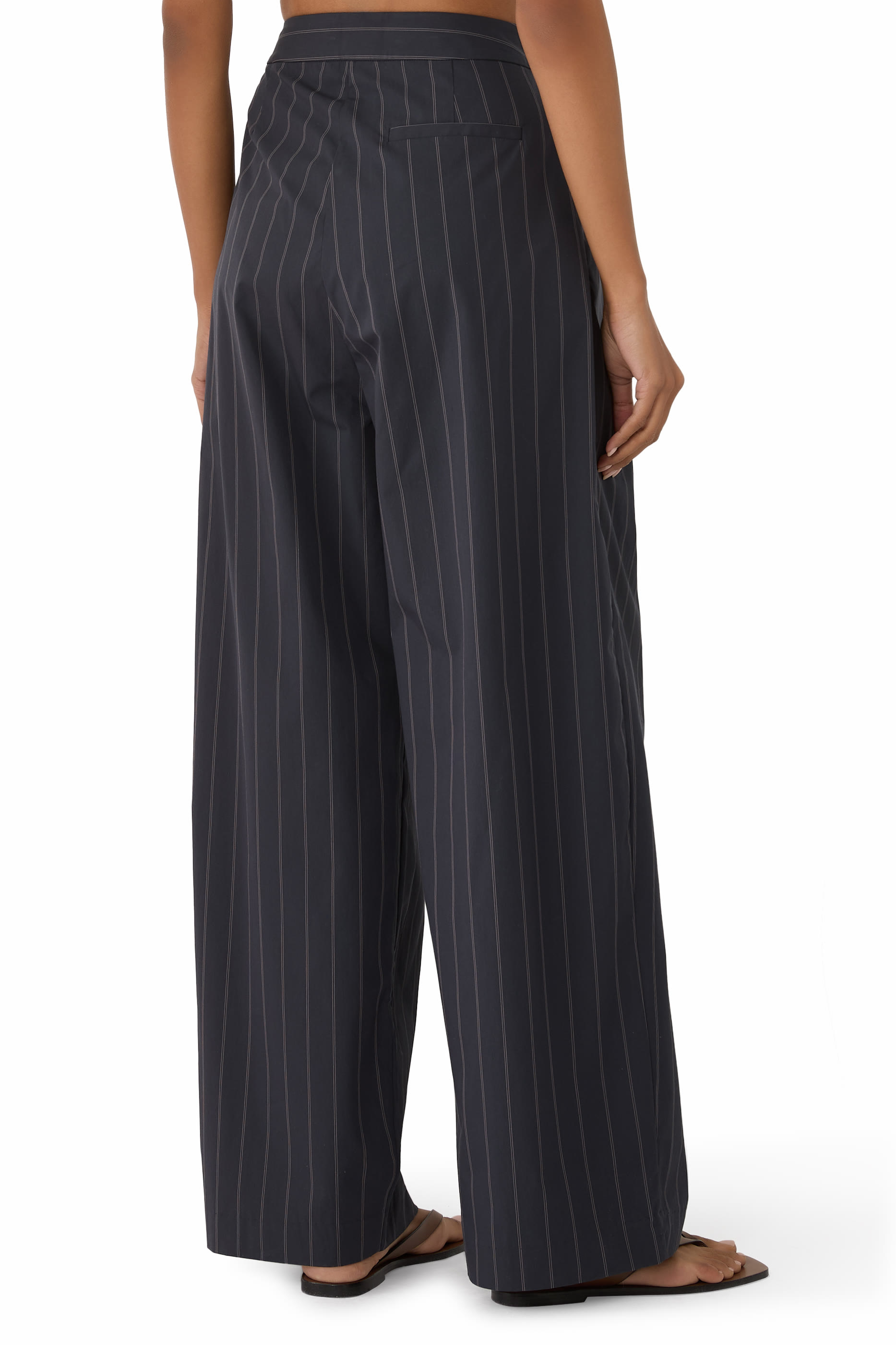 Stripe Relaxed Pleat Pants