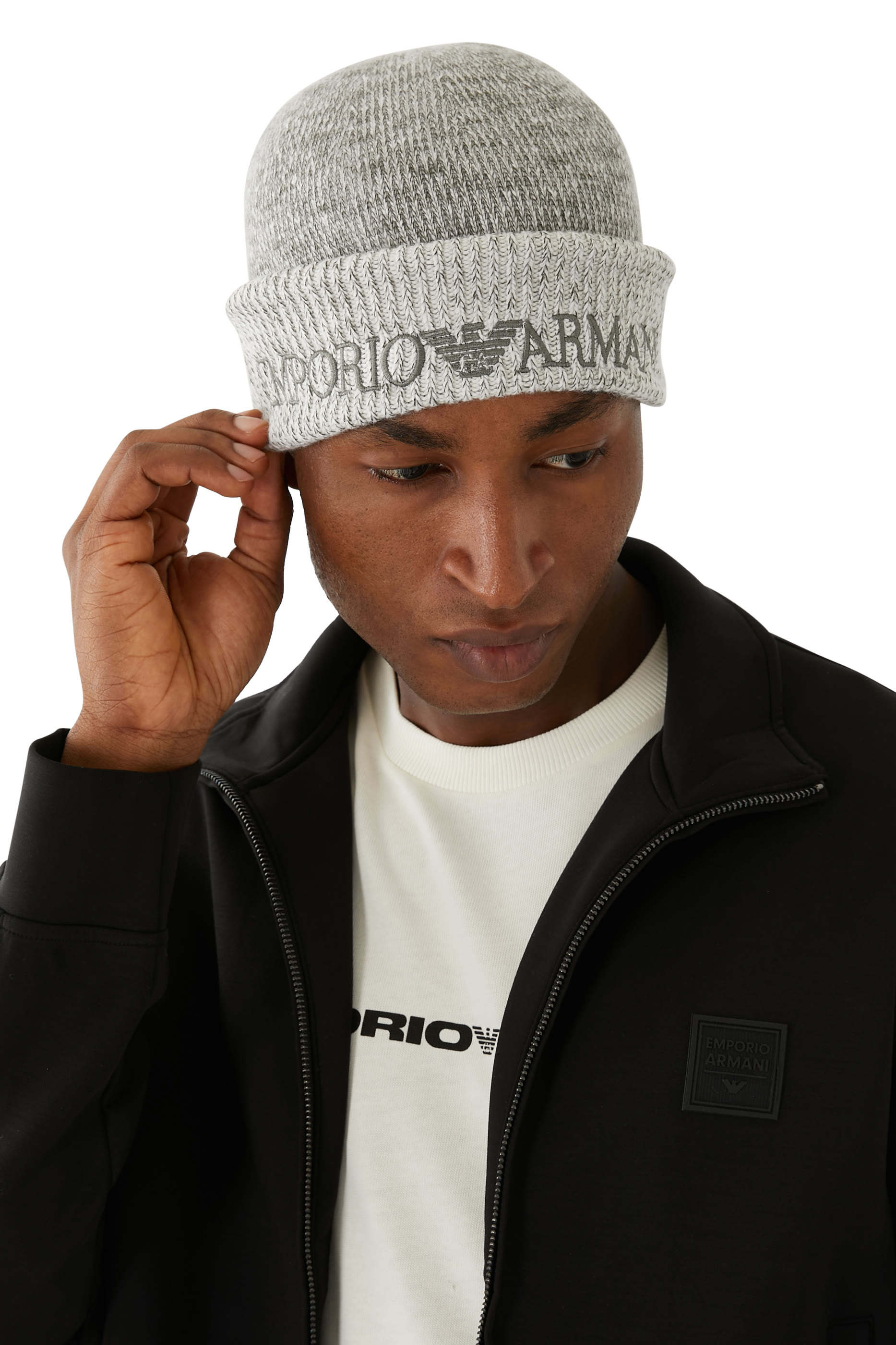 EA Logo Embroidered Beanie Hat