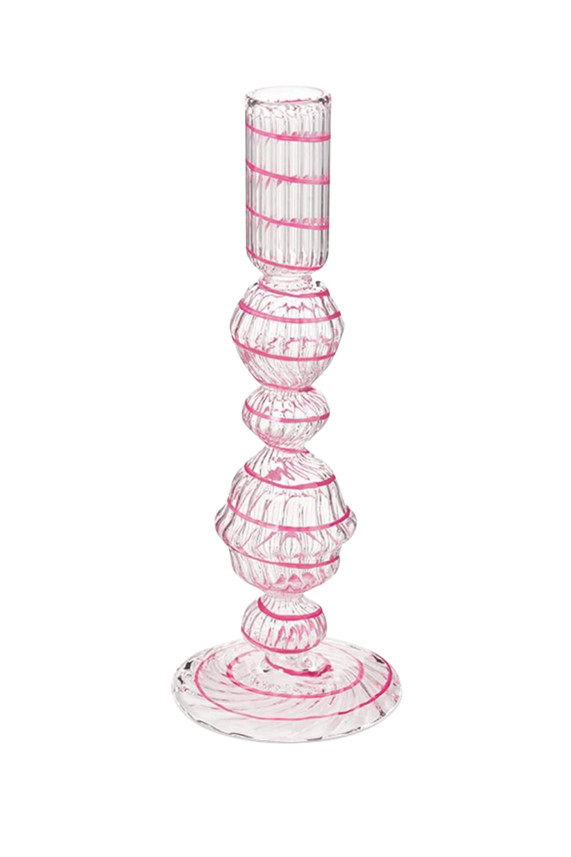 Glass Swirl Candle Holder &ndash; Medium