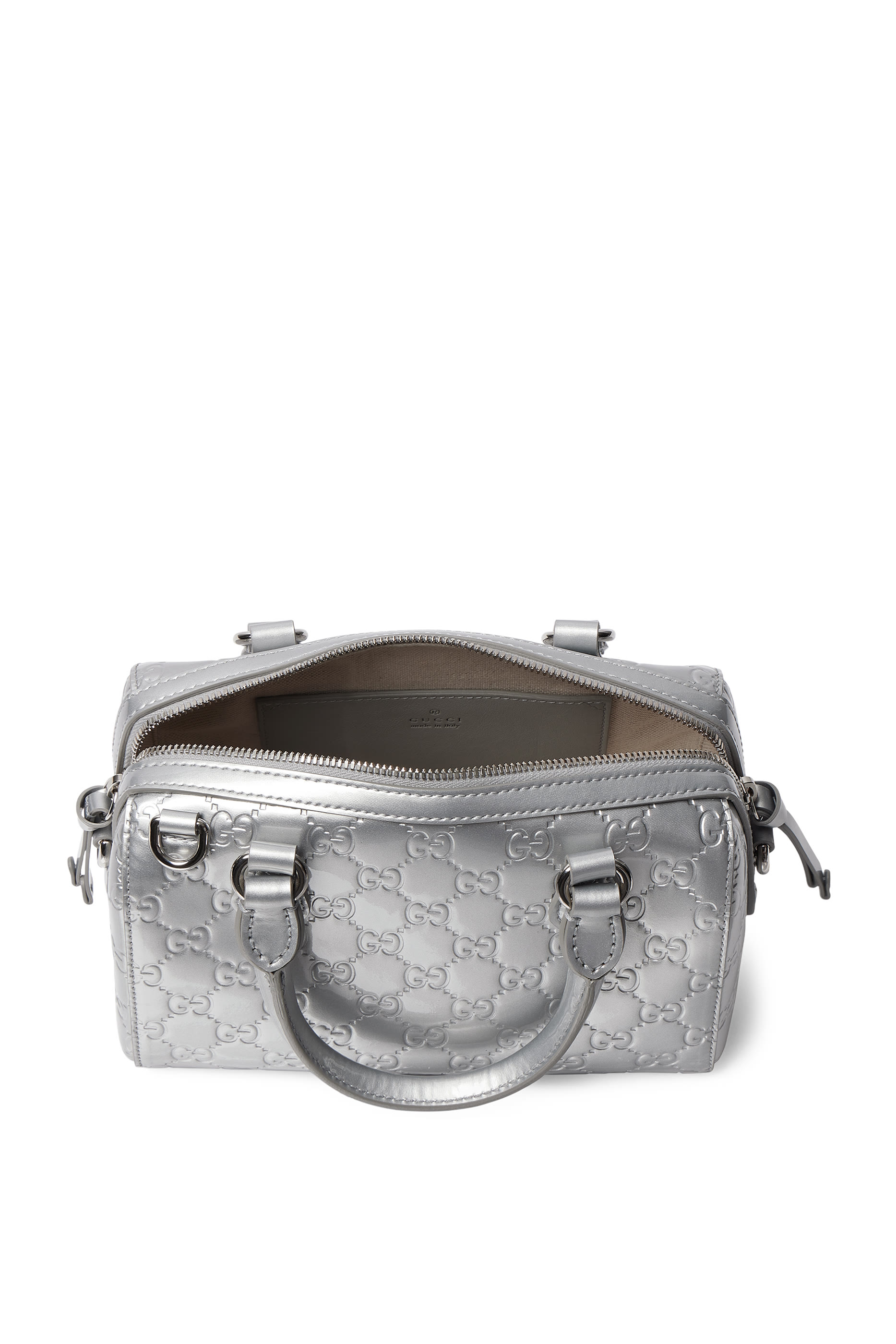 GG Emblem Small Boston Bag