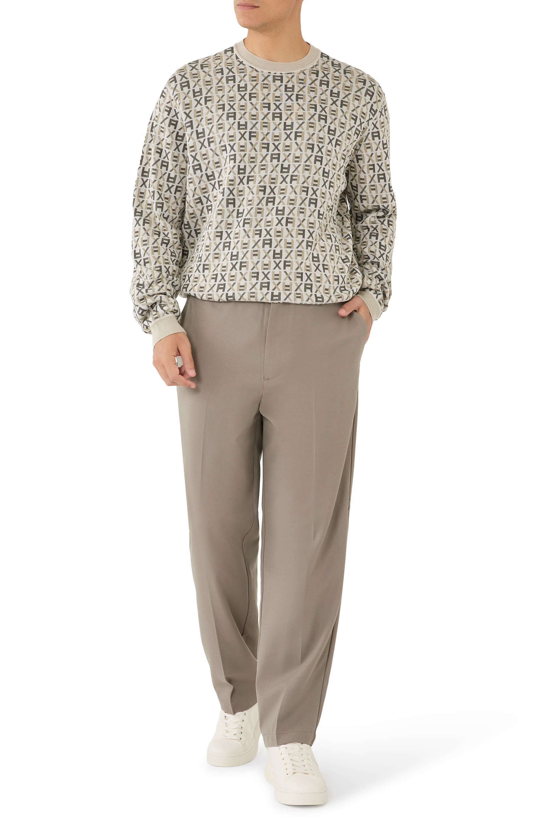 All-Over AX Logo Pullover