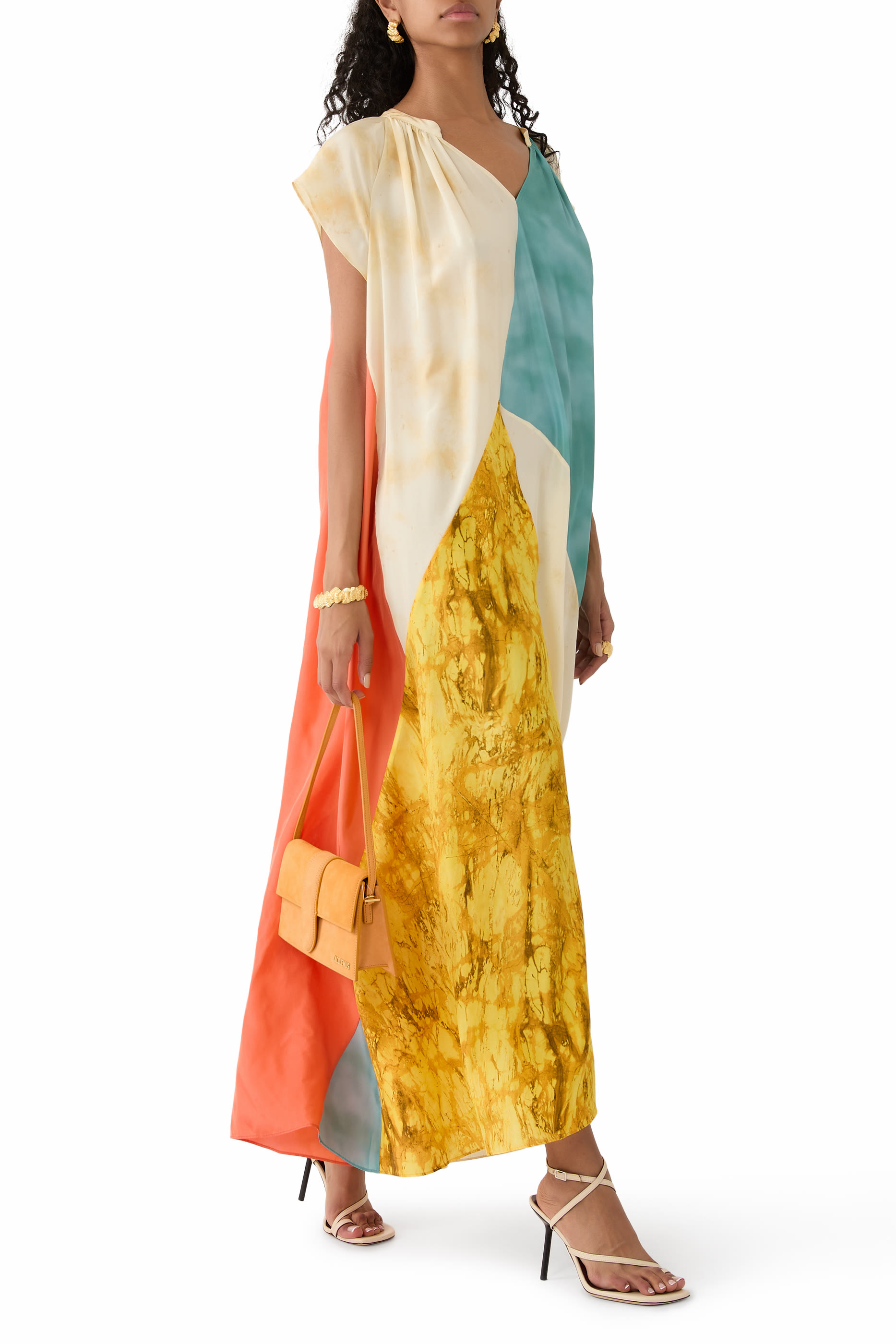 Tulipa Planchart Print Silk Dress