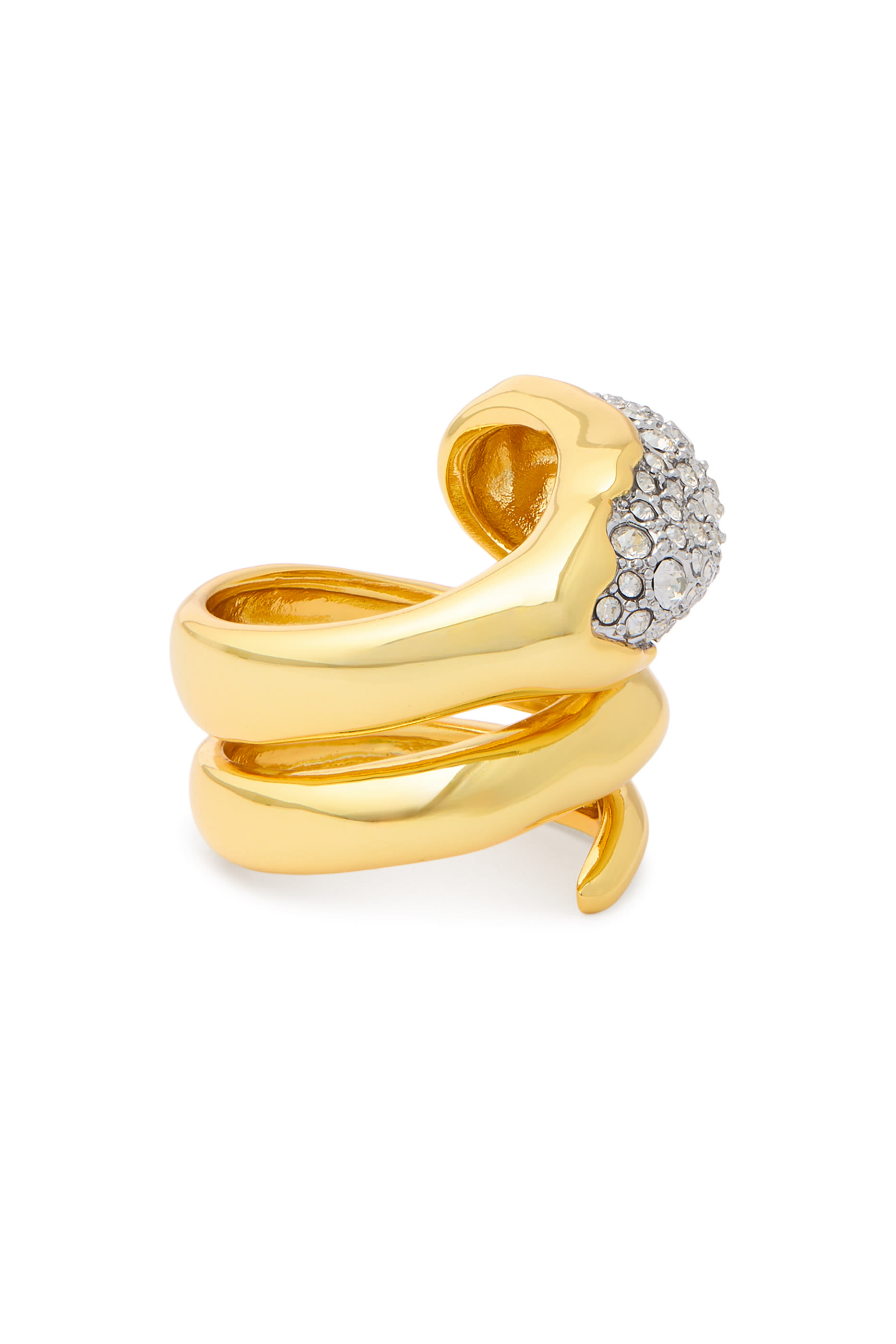 Solanales Crystal Coiled Pebble Ring