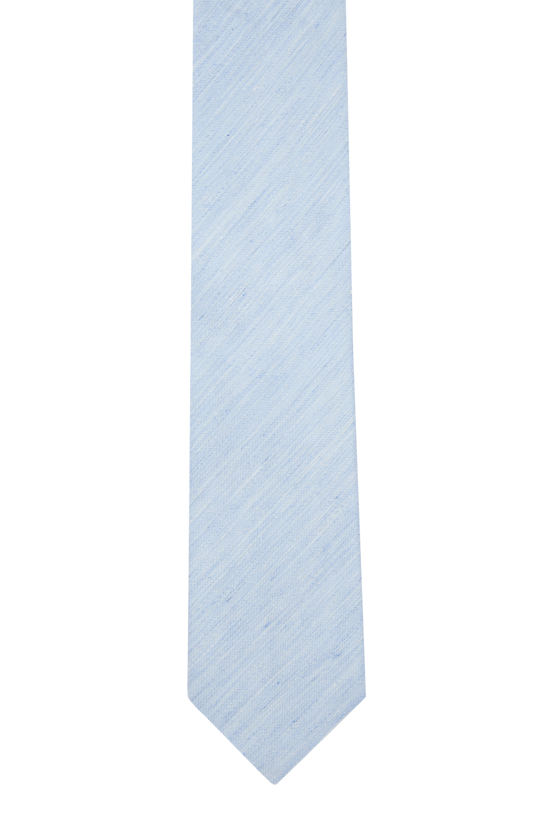 Solid Woven Linen Silk Tie