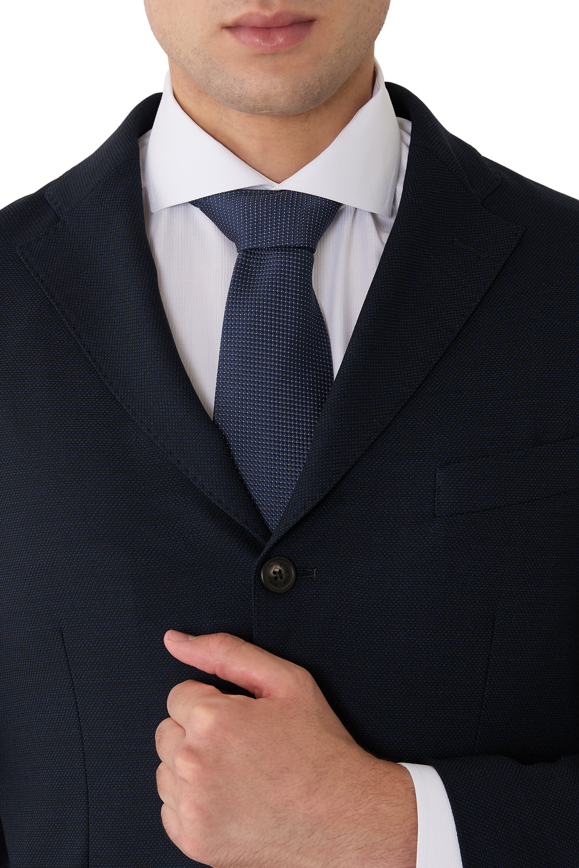 Pin-Dot Woven Silk Tie