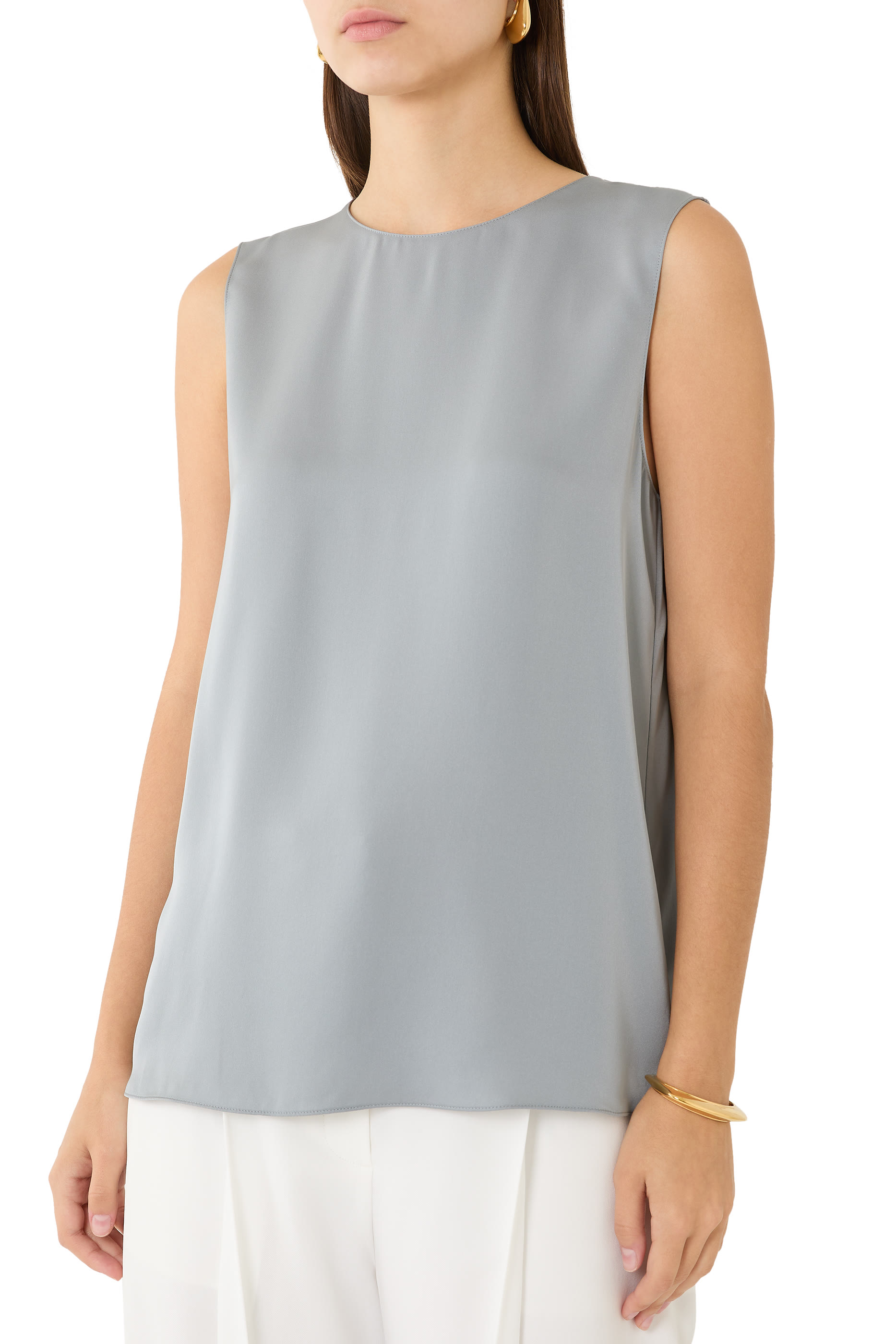 Shell Top in Silk Georgette