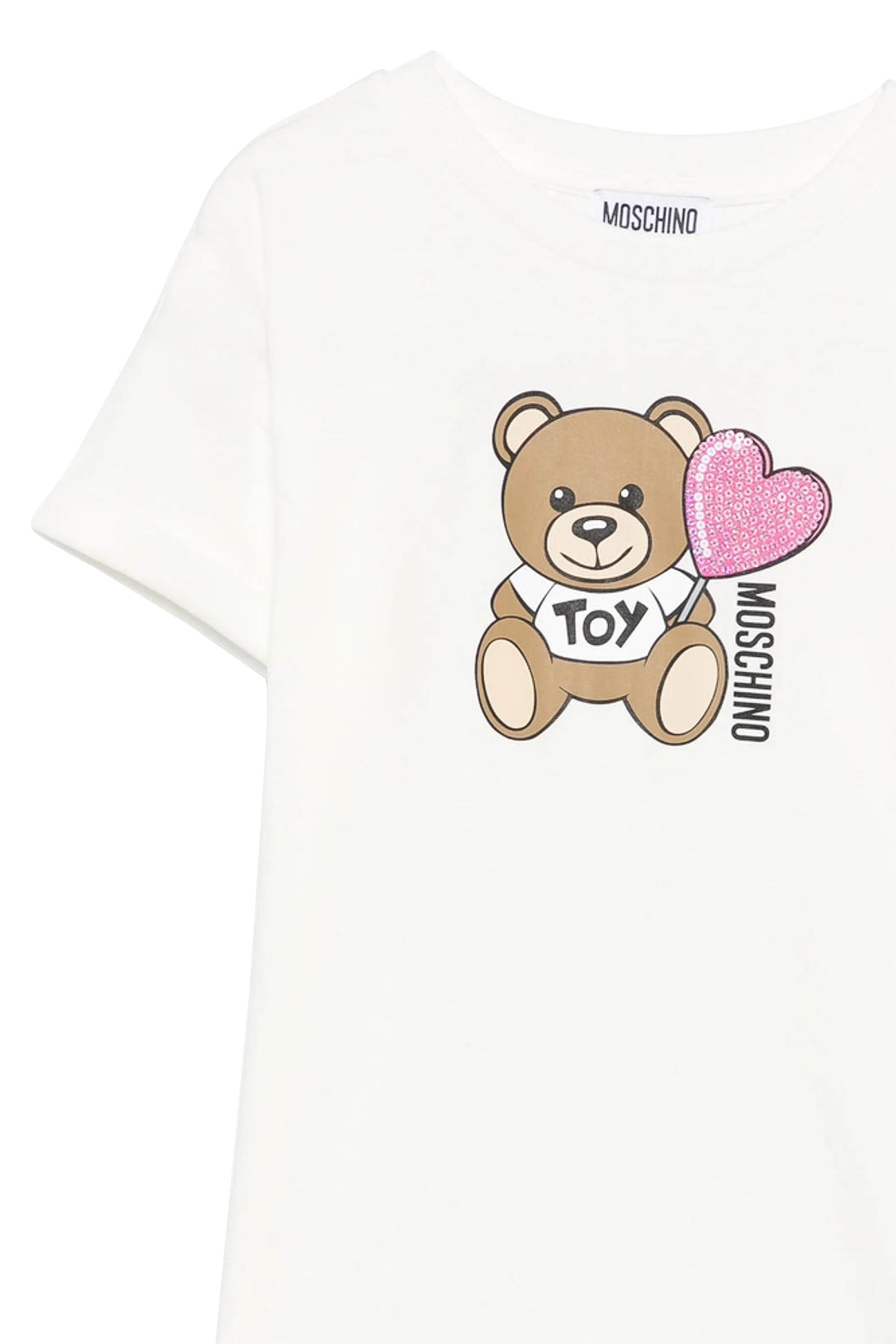 Kids Bear Graphic Round Neck T-Shirt Dress