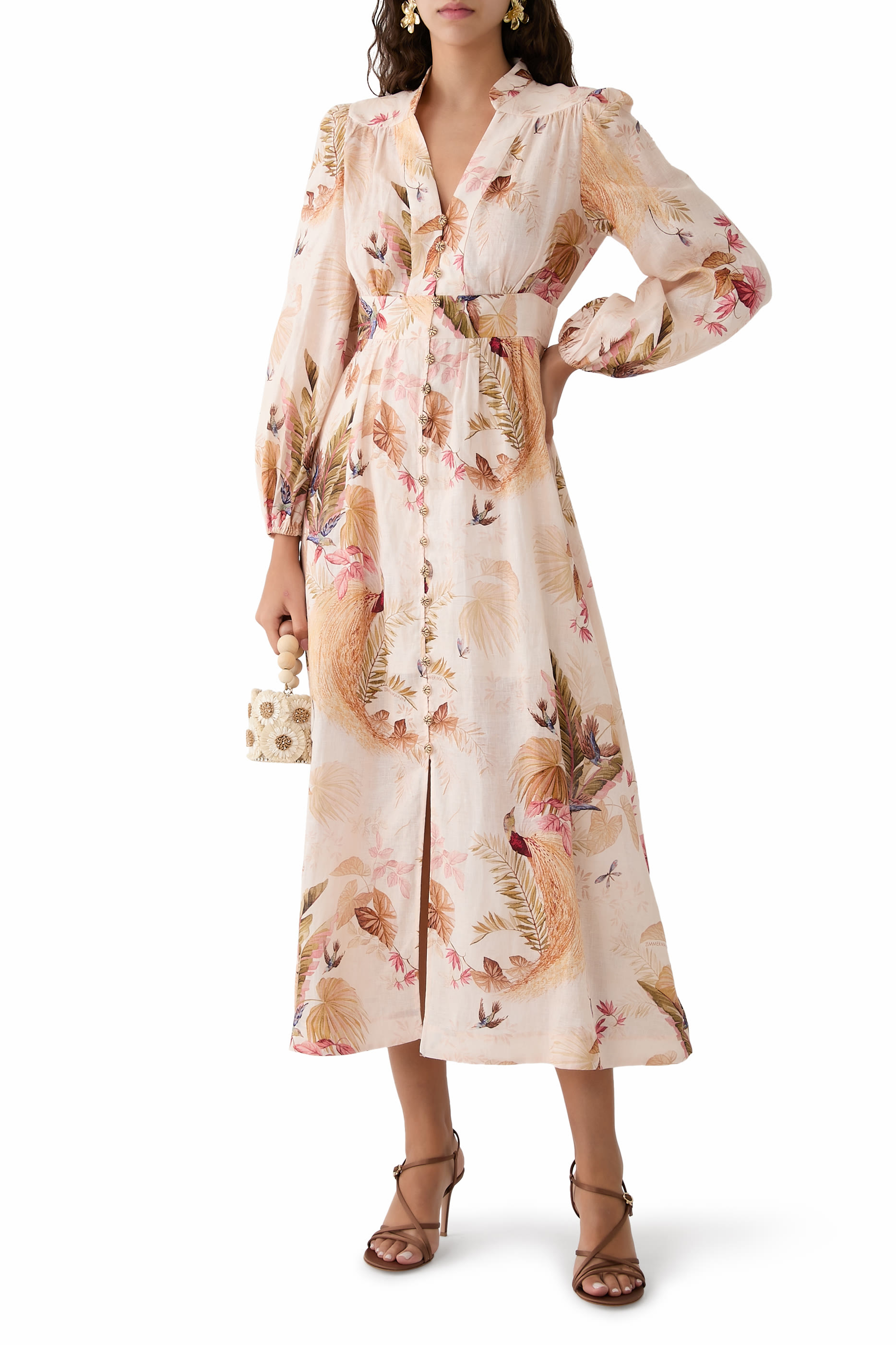  Ascension Plunge Midi Dress 