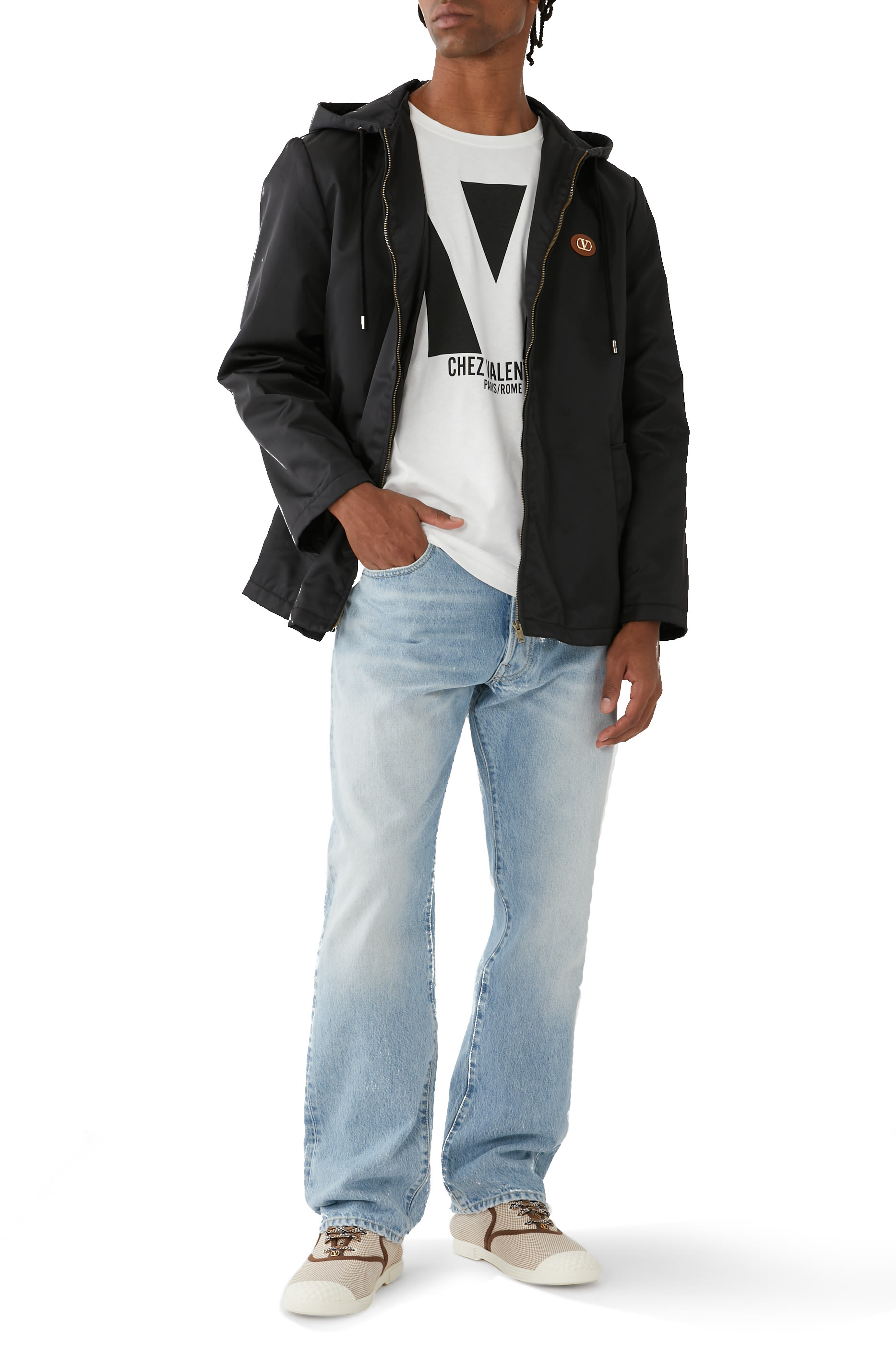 Chez Valentino Print Cotton T-Shirt