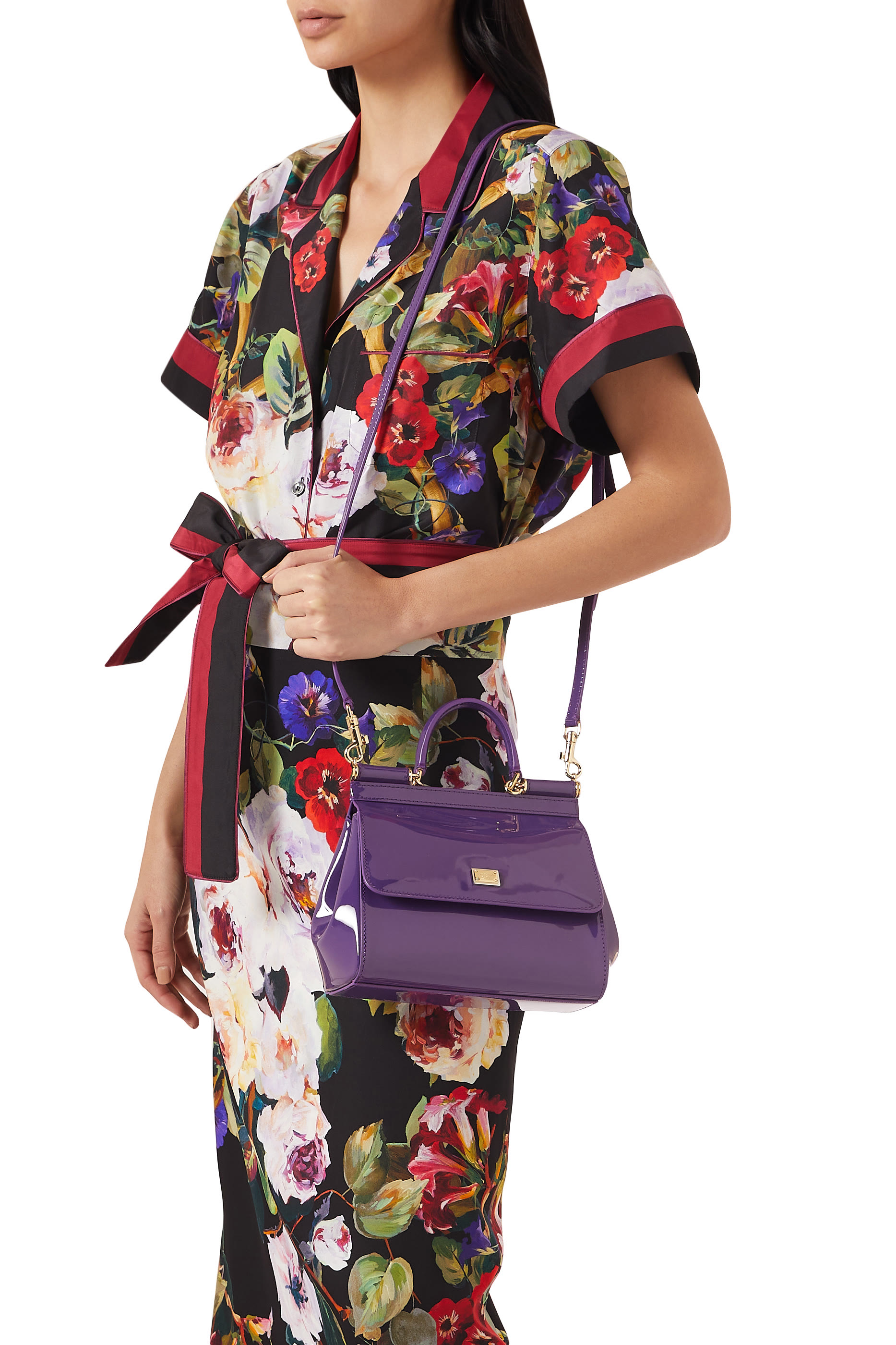 Medium Patent Leather Sicily Handbag