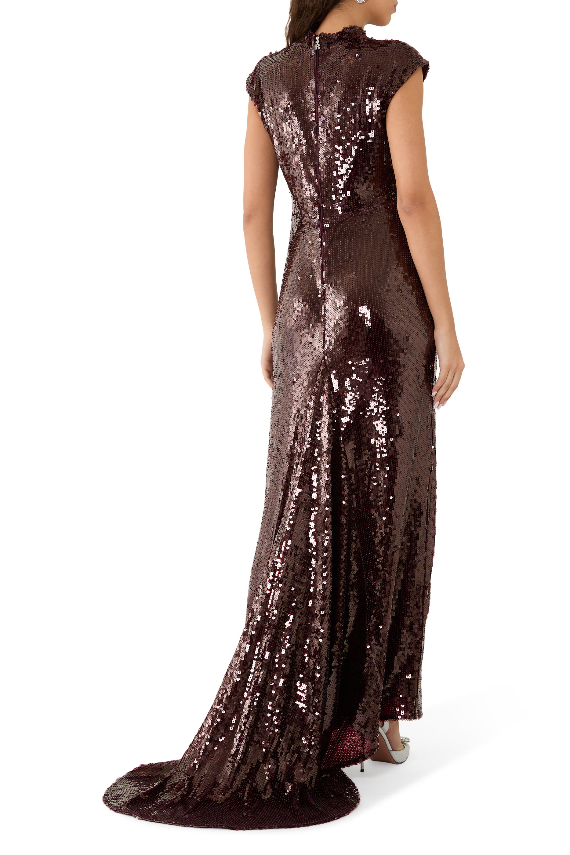 Cap Sleeves Maxi Dress