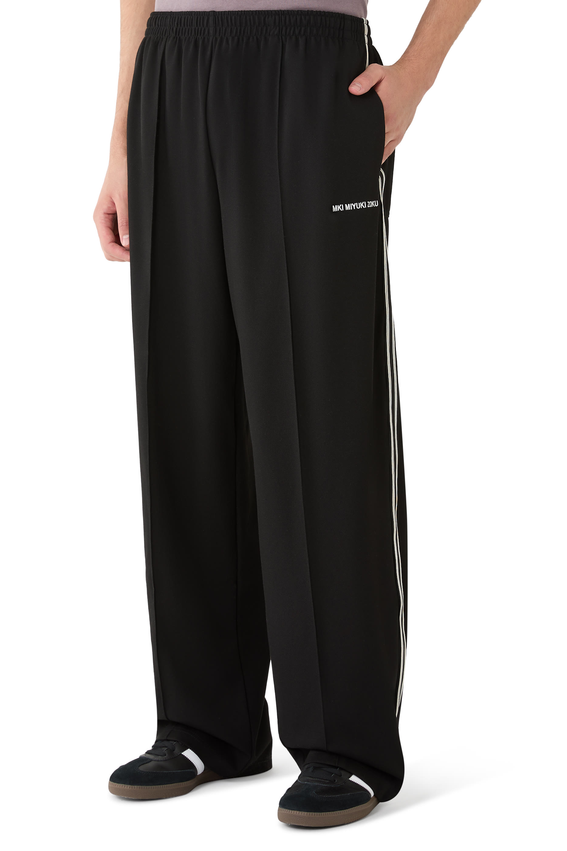 Wide Fit Poly Track Pants 
