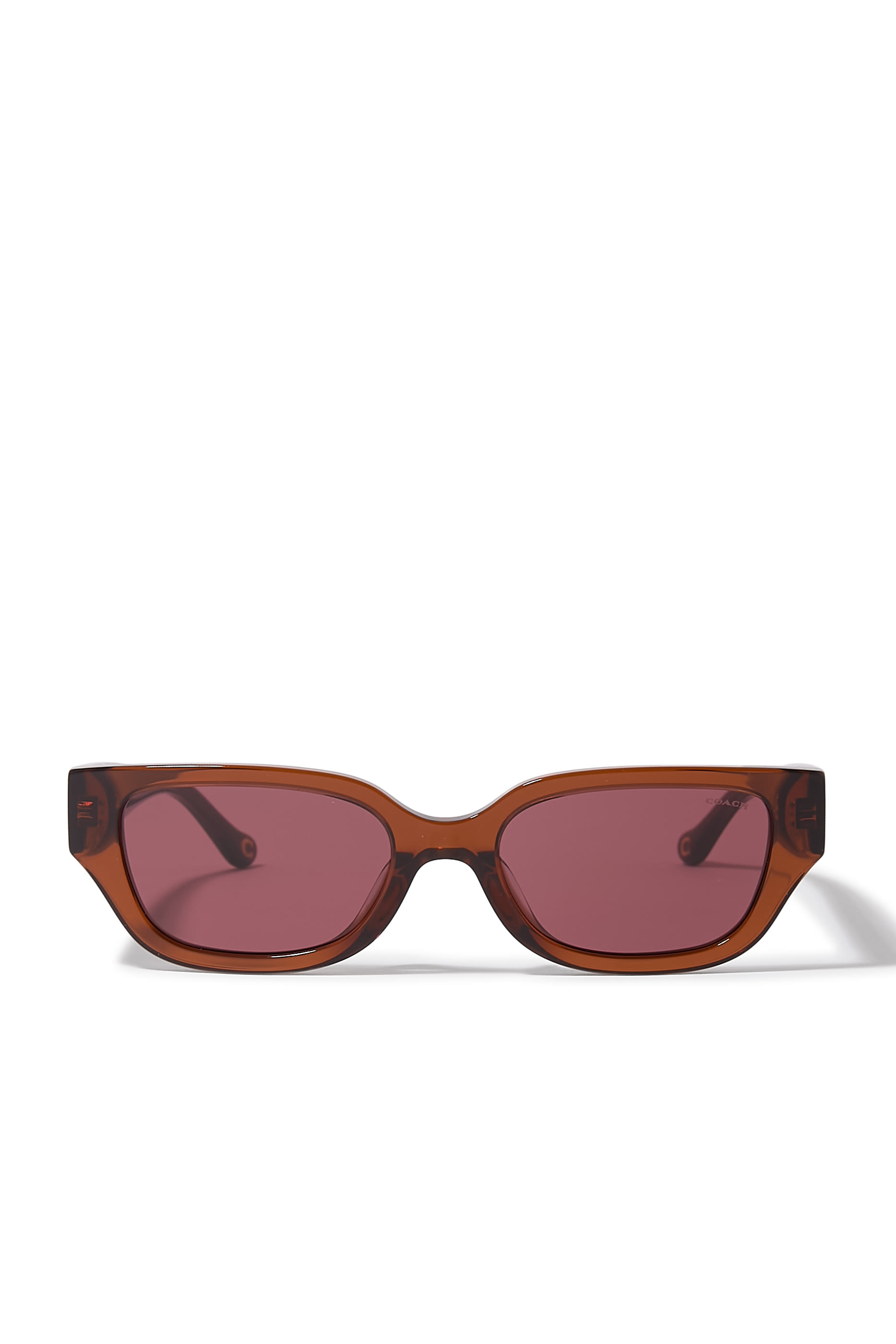 Rectangular Frame Sig Charms Temple Sunglasses