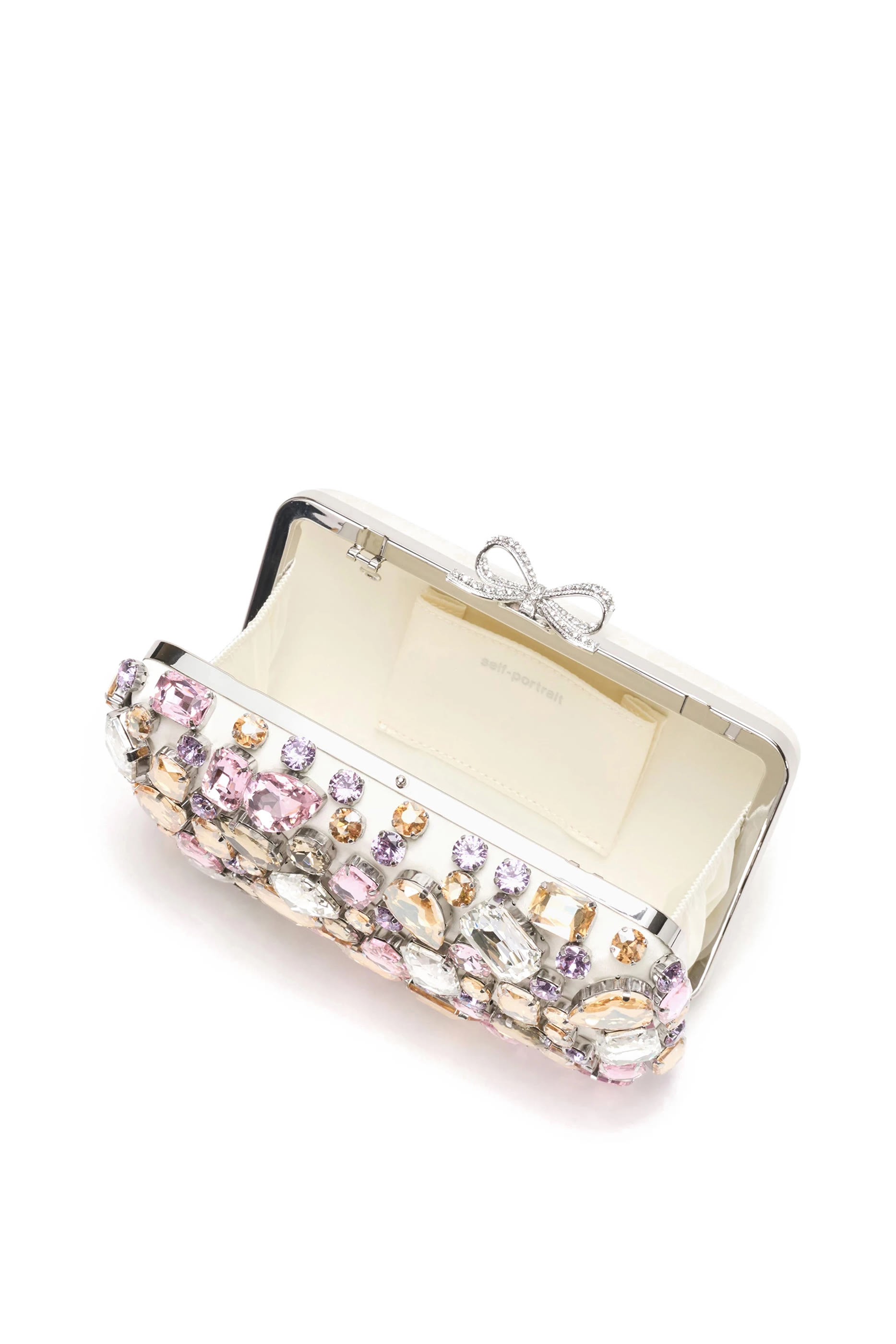 Multi Crystal Embellished Clutch Bag